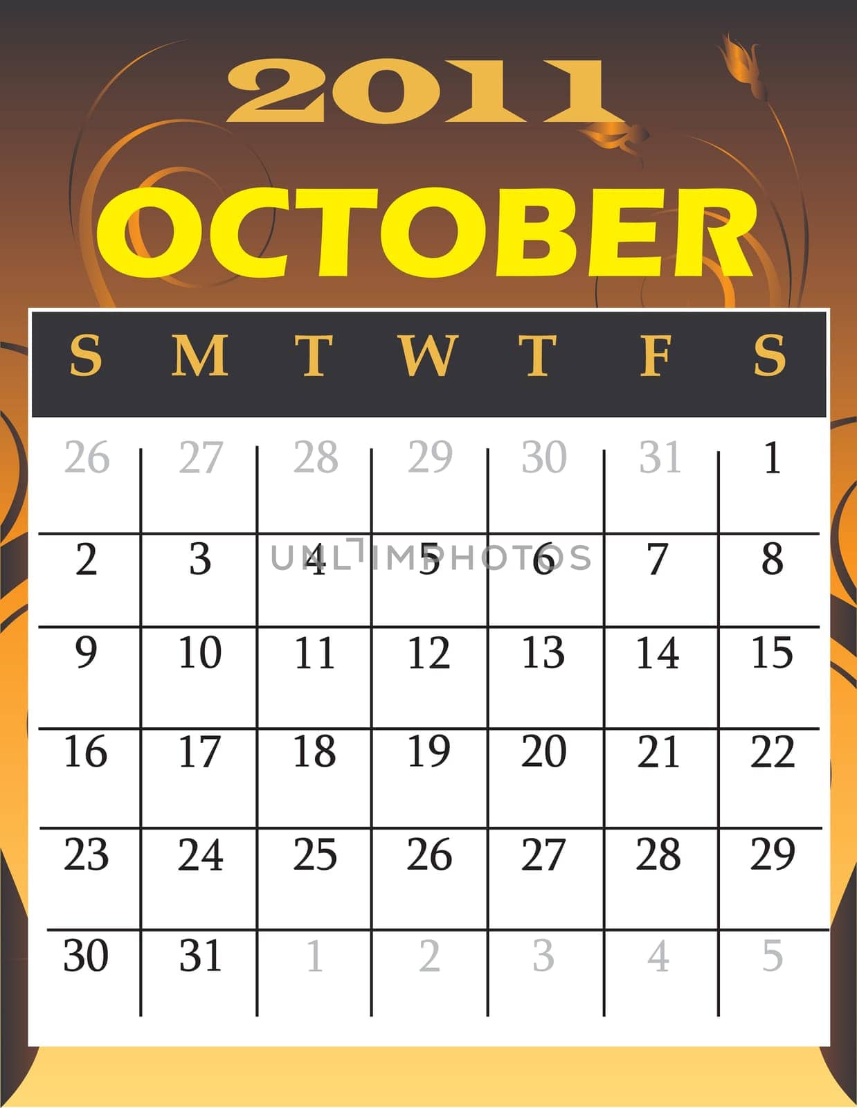 Vector Illustration of 2011 theme monthly calendars.