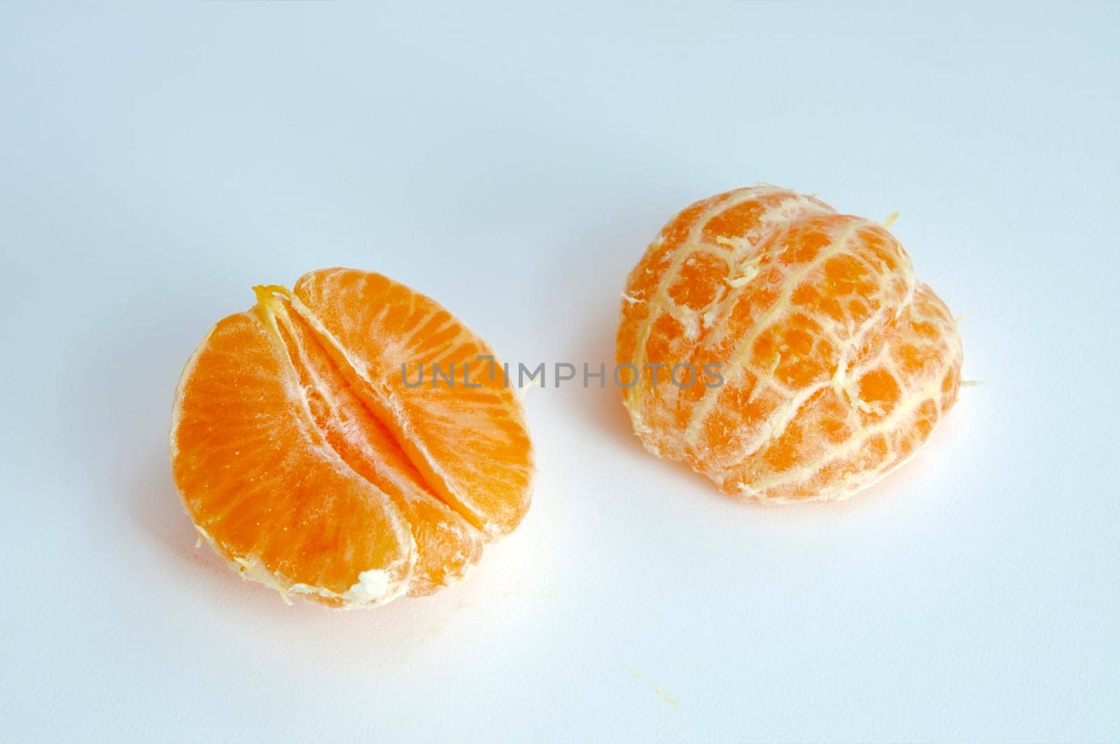 Tangerine in white background