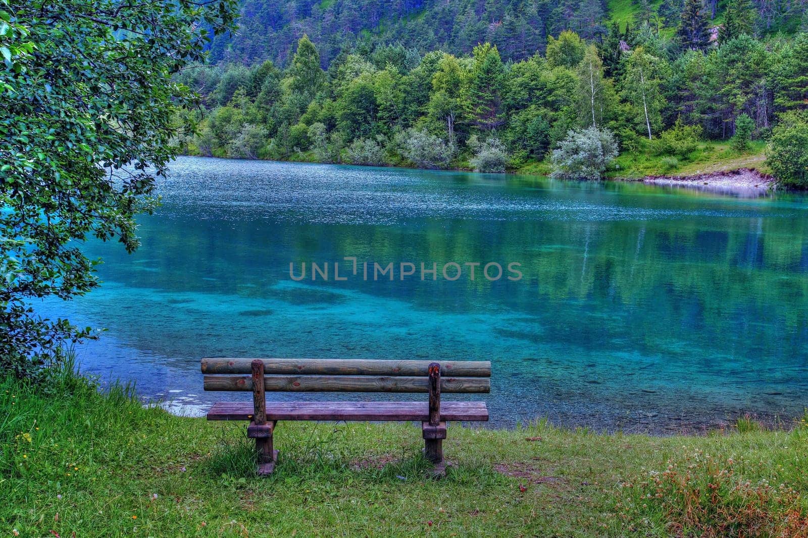 HDR - The Bench by the Lake