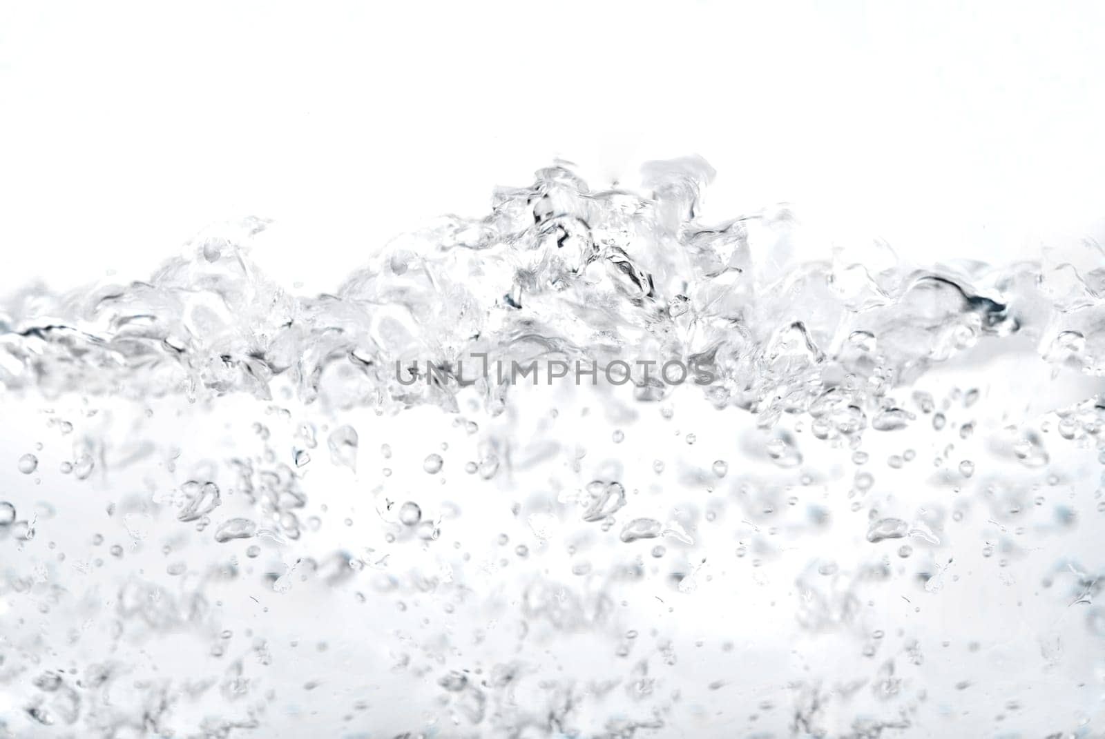 Splashing of water on a white background