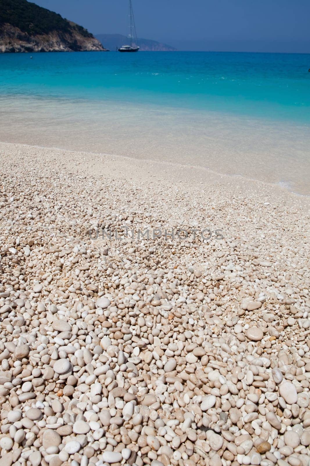 Myrtos beach on Greek island of Kefalonia
