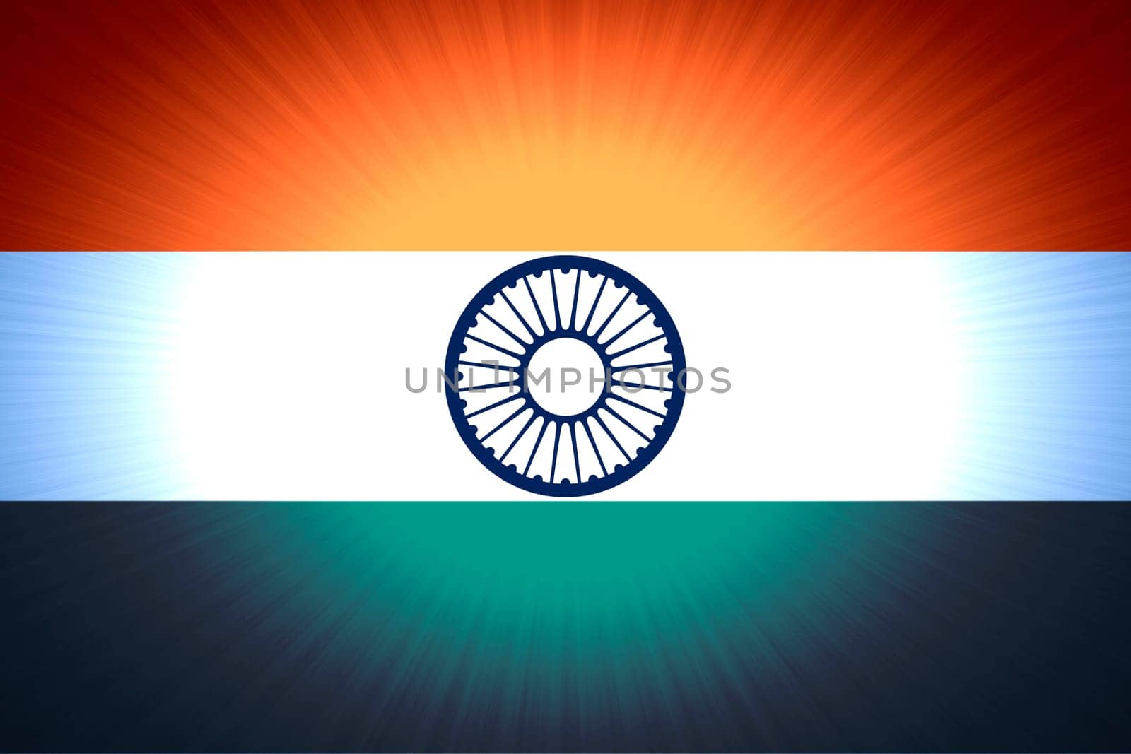 tri colored indian flag with ashok chakra