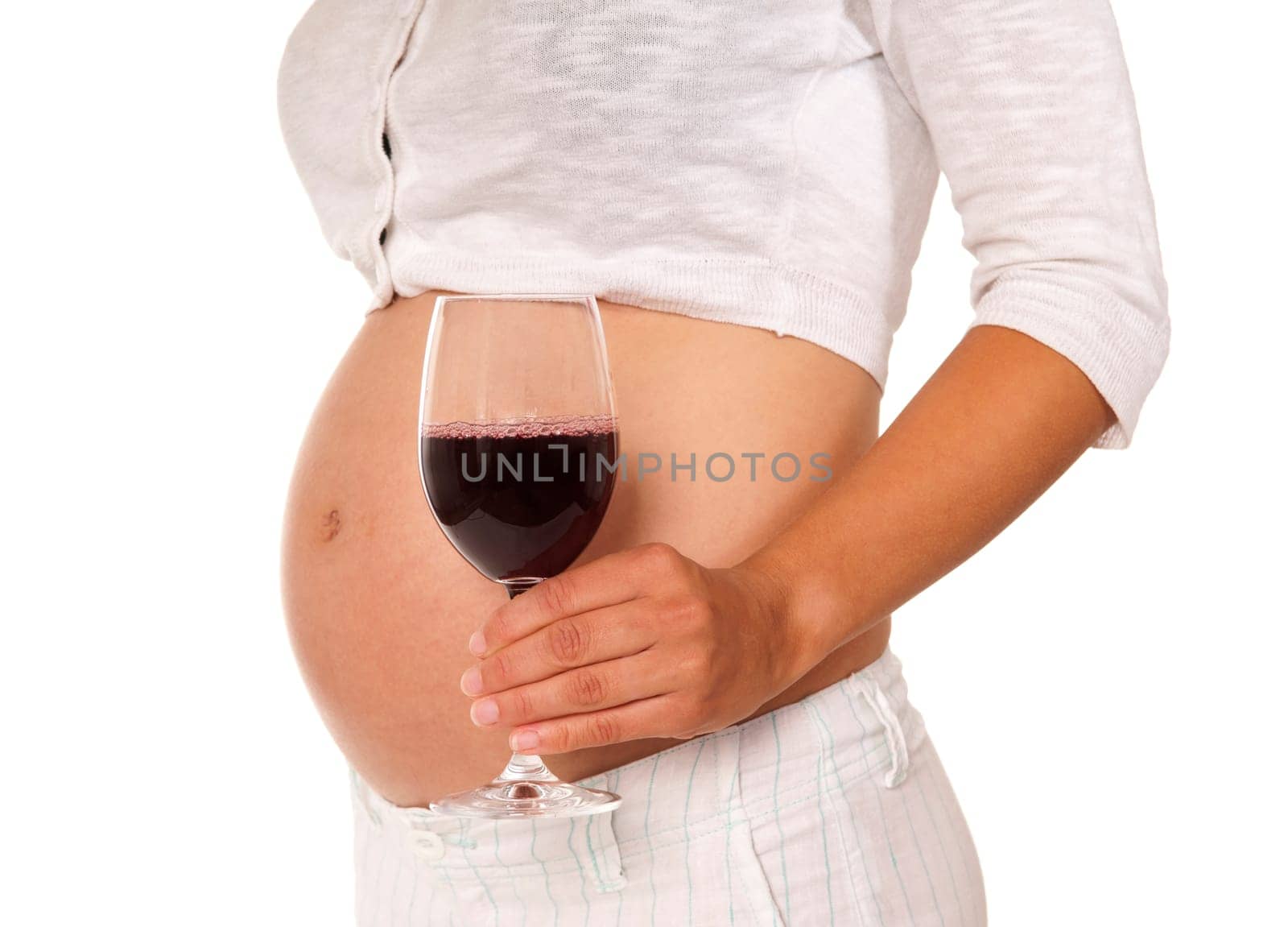 Pregnant woman with alcohol