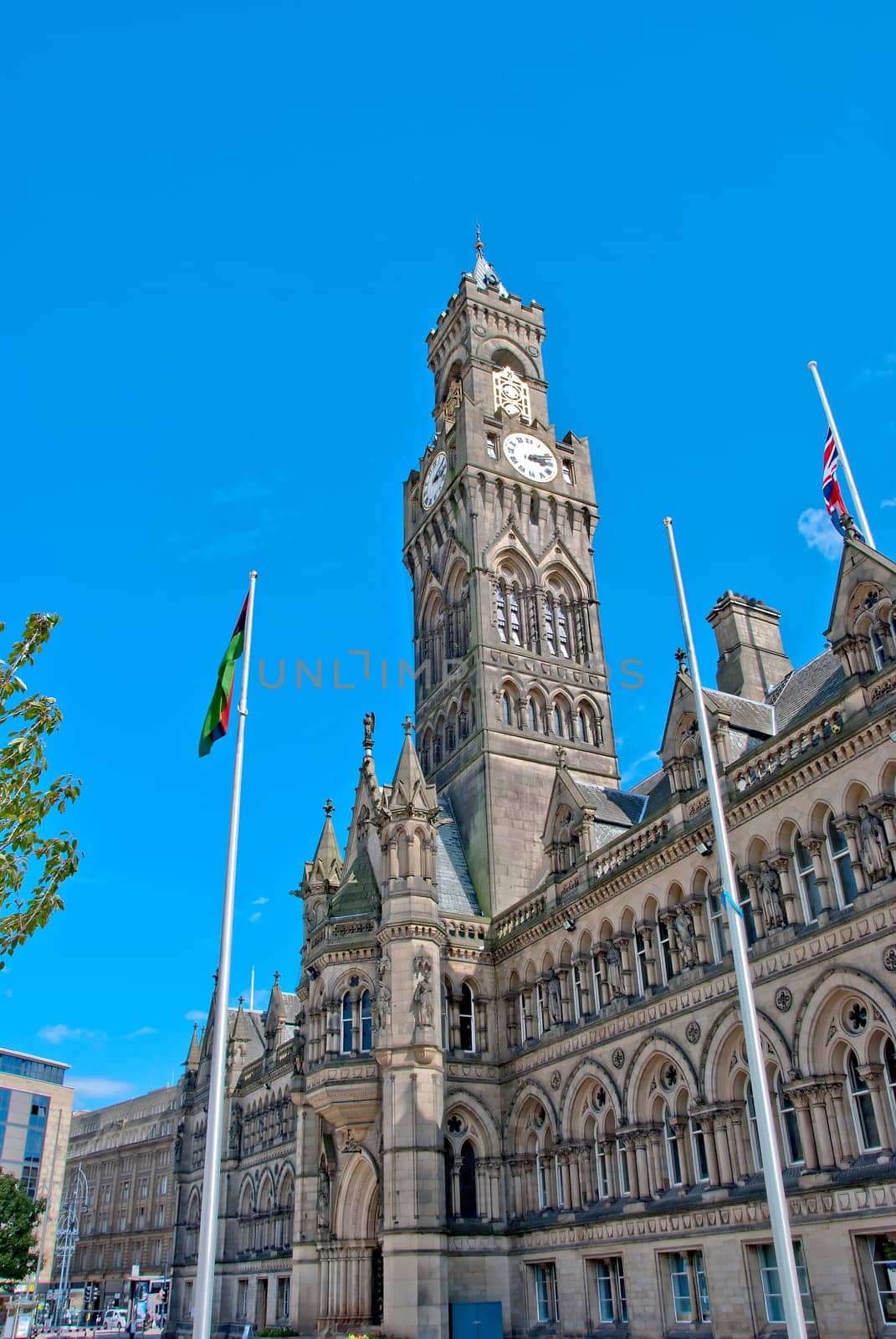 The Town Hall and Belltower of an English City