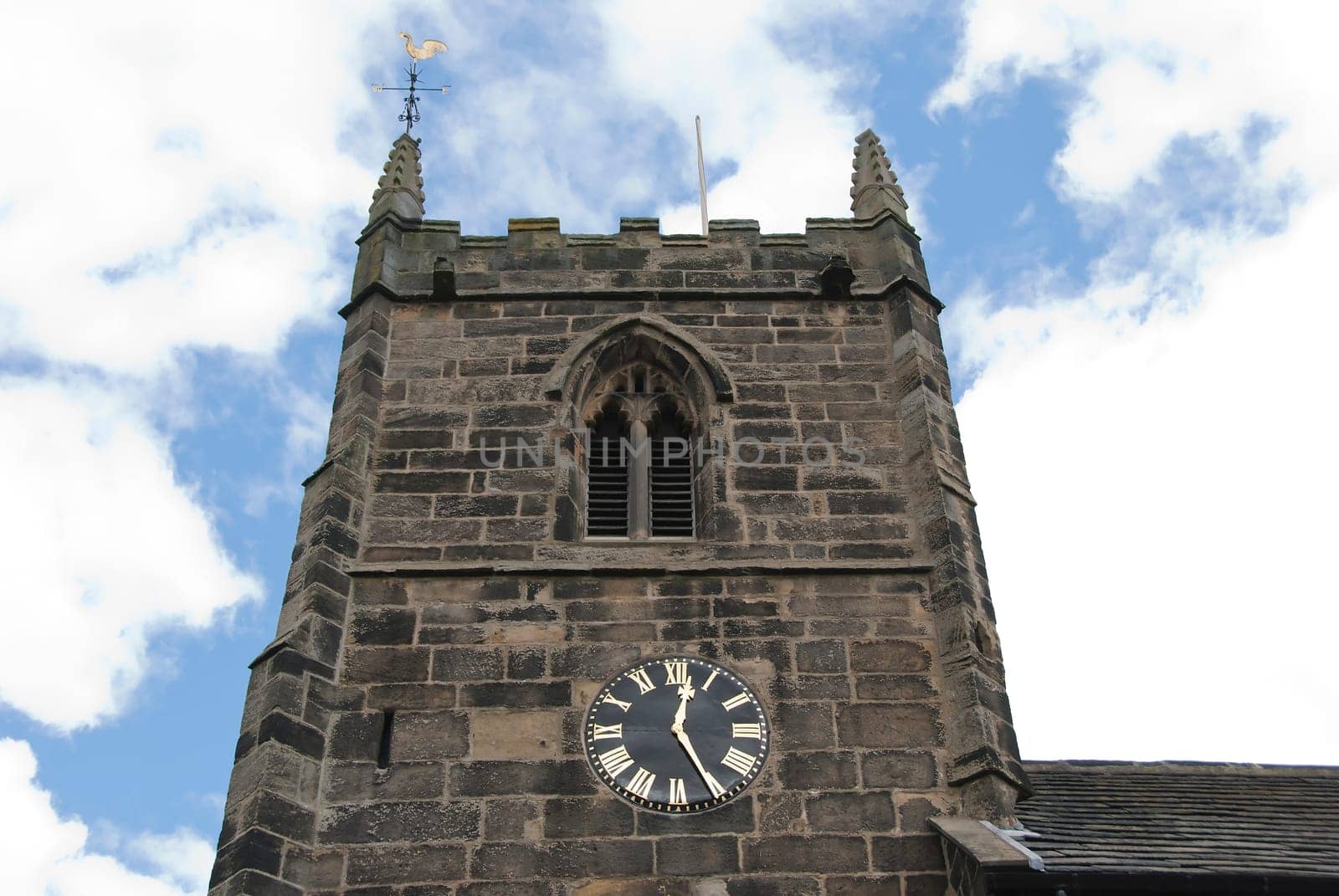 A Stone Built English Church Tower