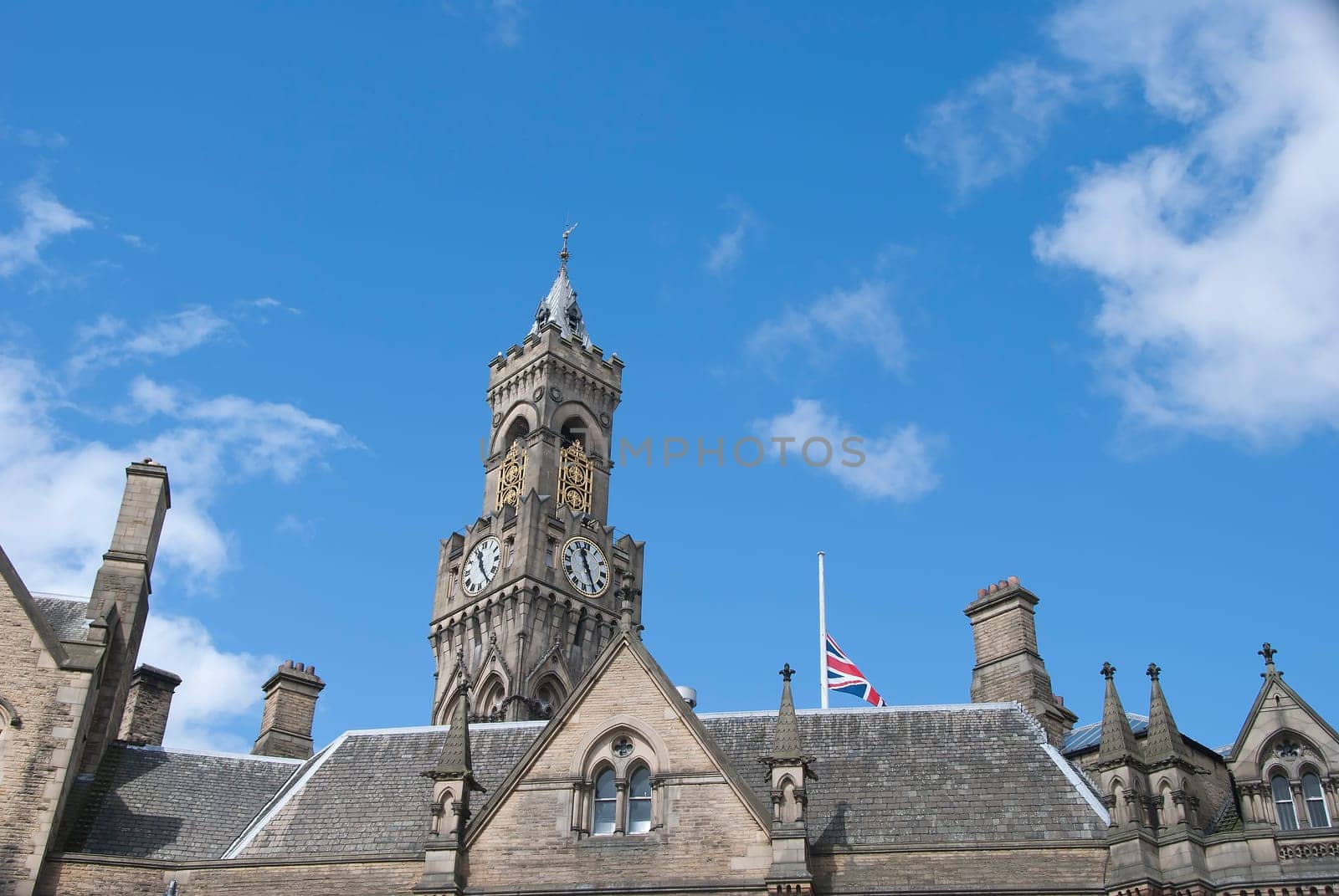 The Town Hall and Belltower of an English City