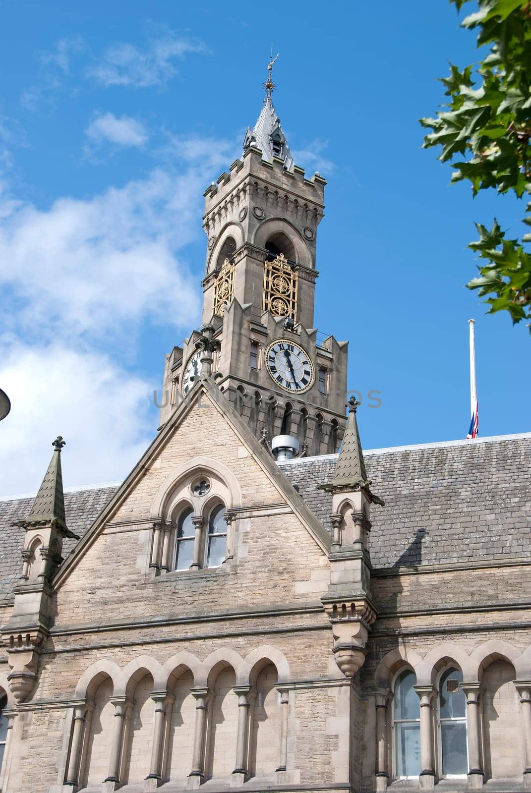 The Town Hall and Belltower of an English City