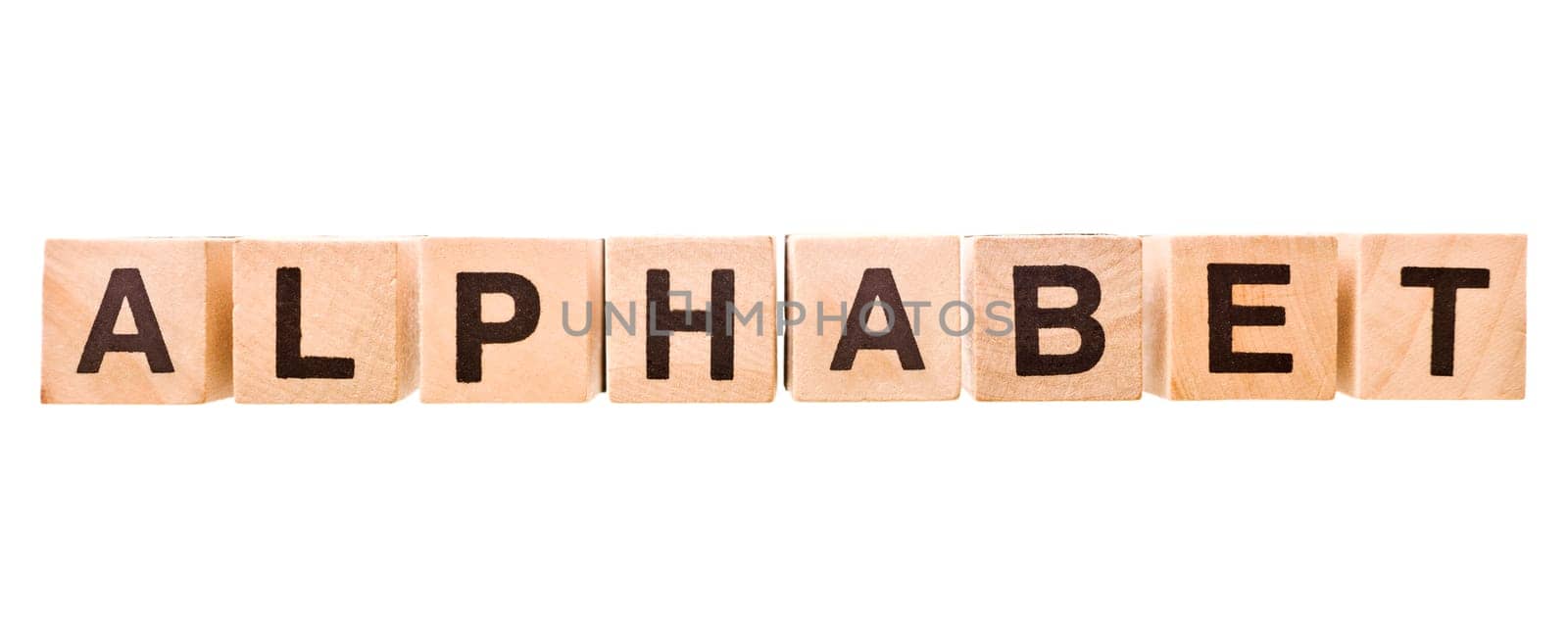 The Word Alphabet wrote of Play Blocks