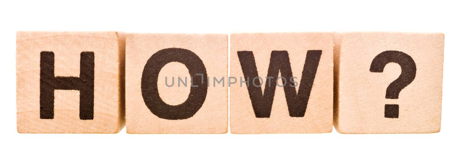 The word How wrote of Play Blocks