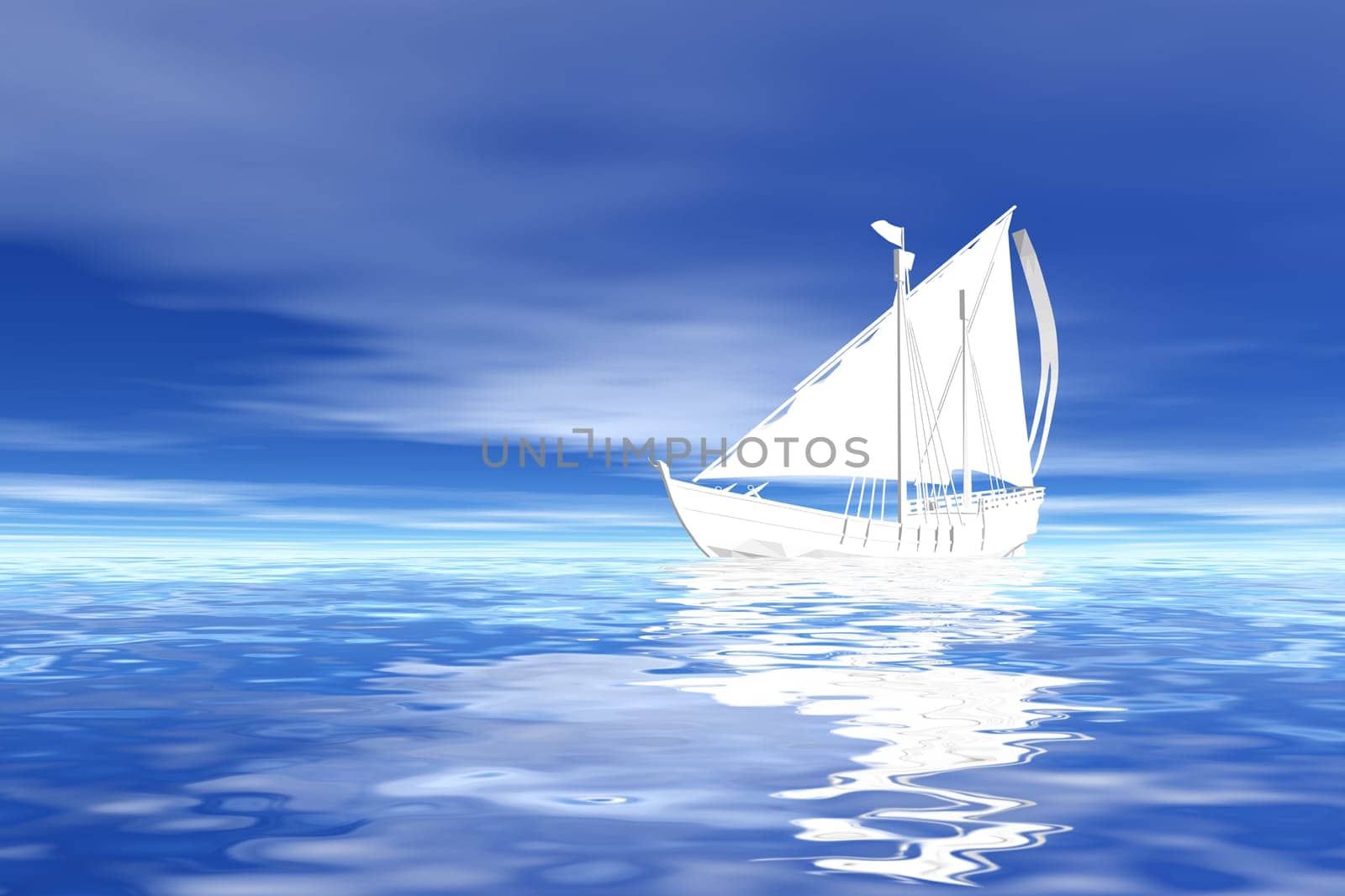 white sailing ship
