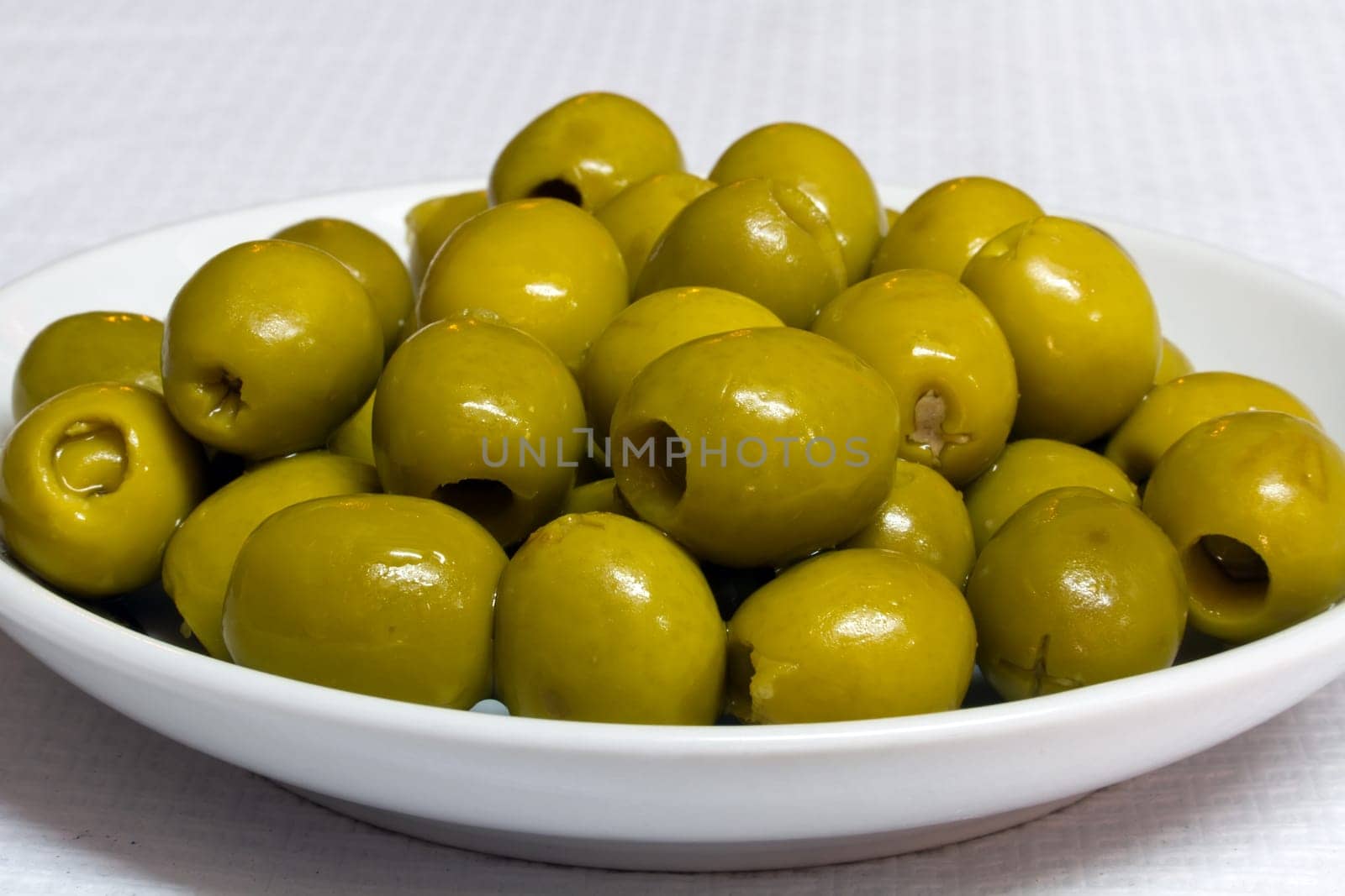 Olives stuffed with anchovies. Typical taste of Spain