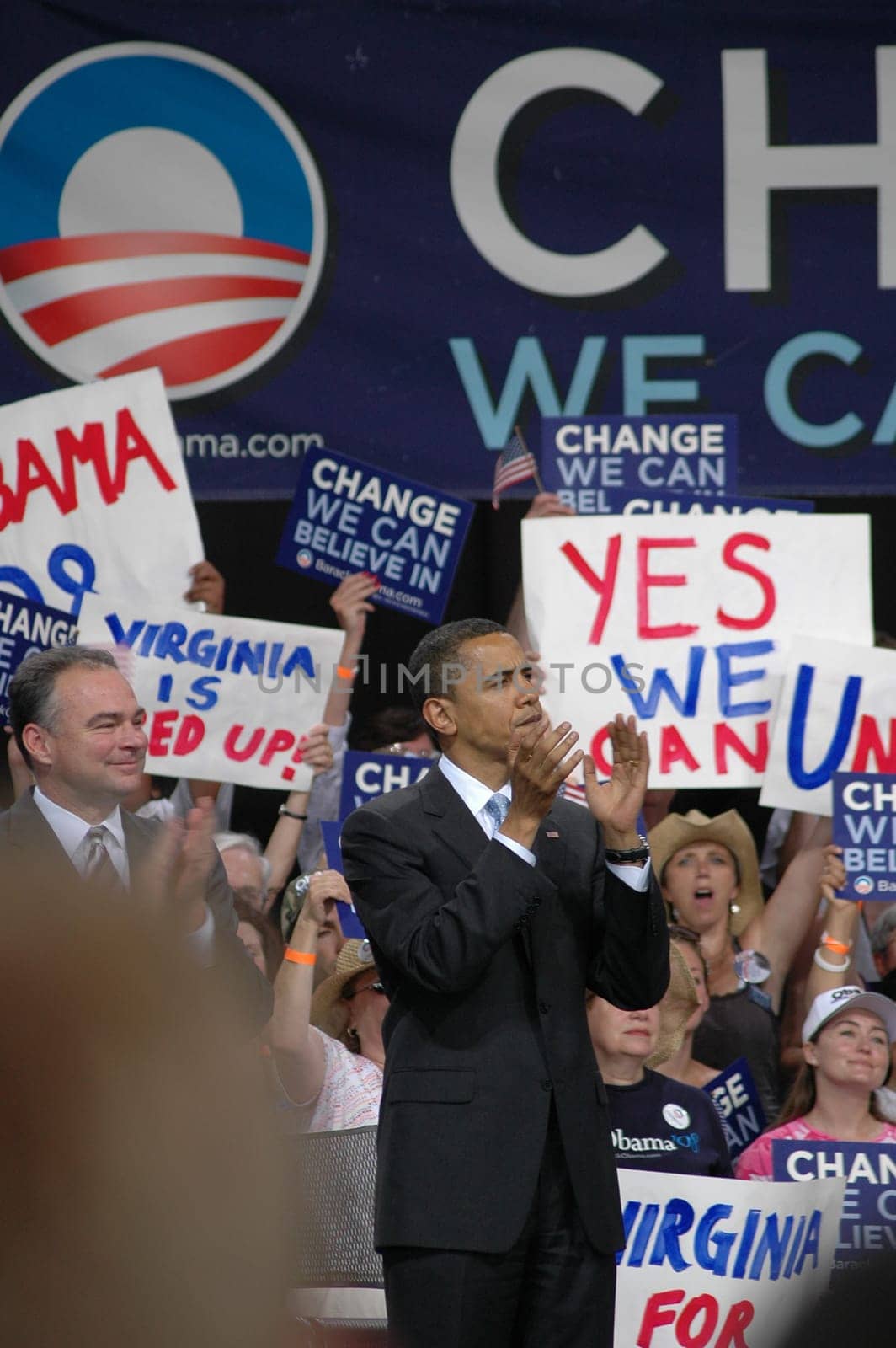 Barack Obama&#039 s at an election rally at Nissan Pavilion VA.