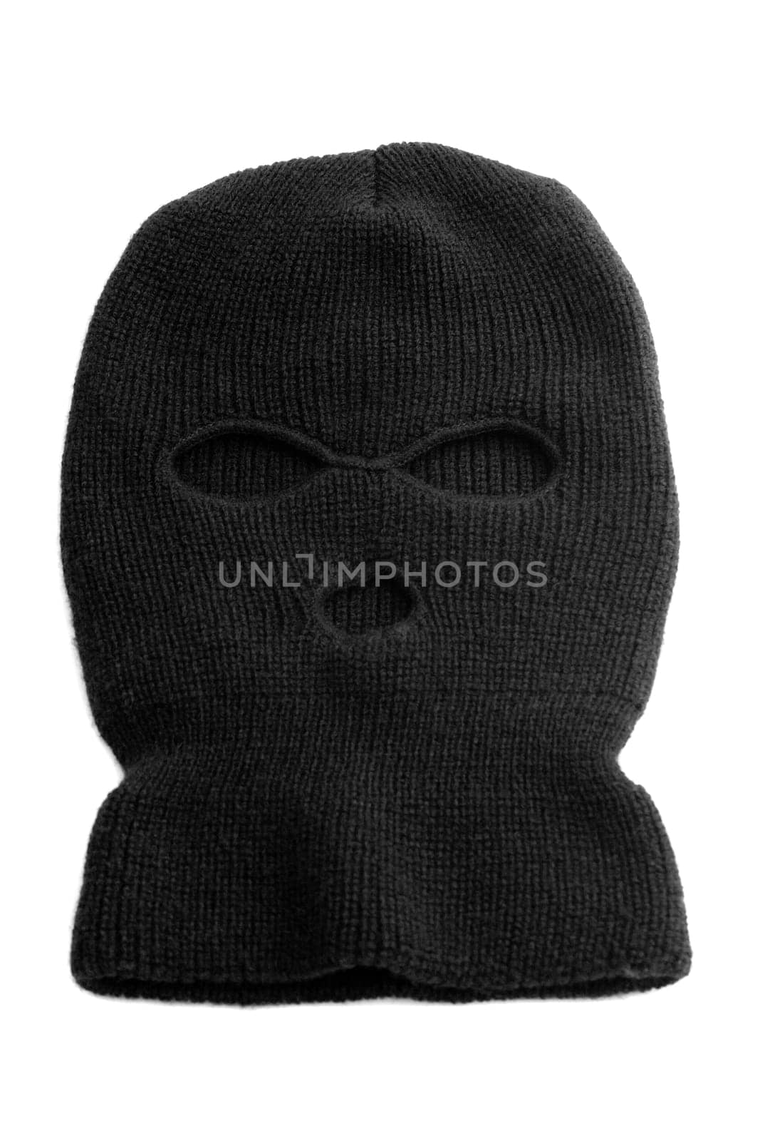 Black ski mask aka Balaclava isolated on white