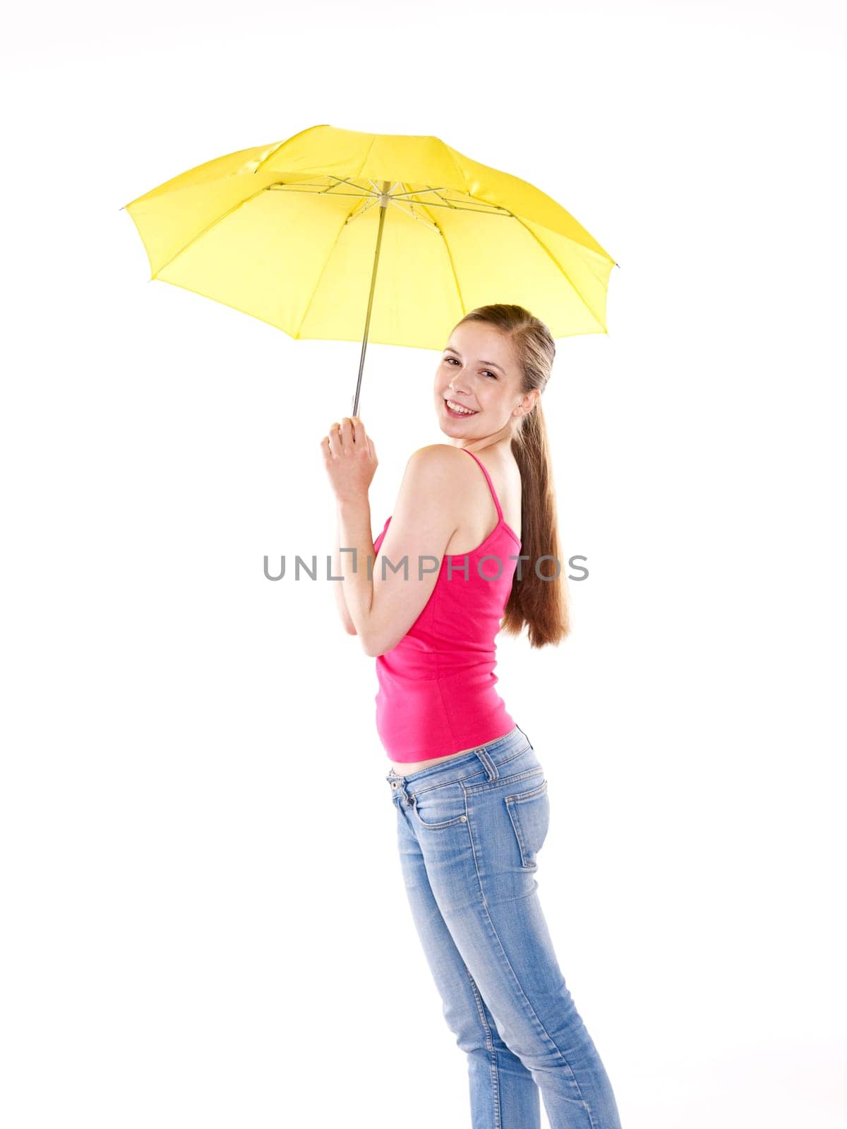 Young woman with umbrella