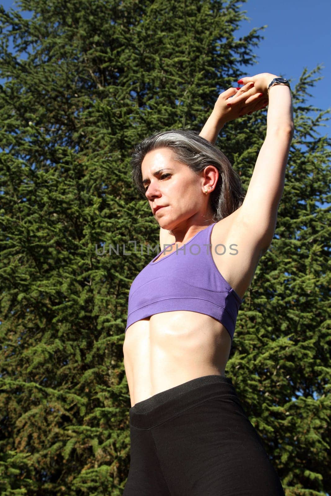 details of a session of stretching and pilates with a sexy girl