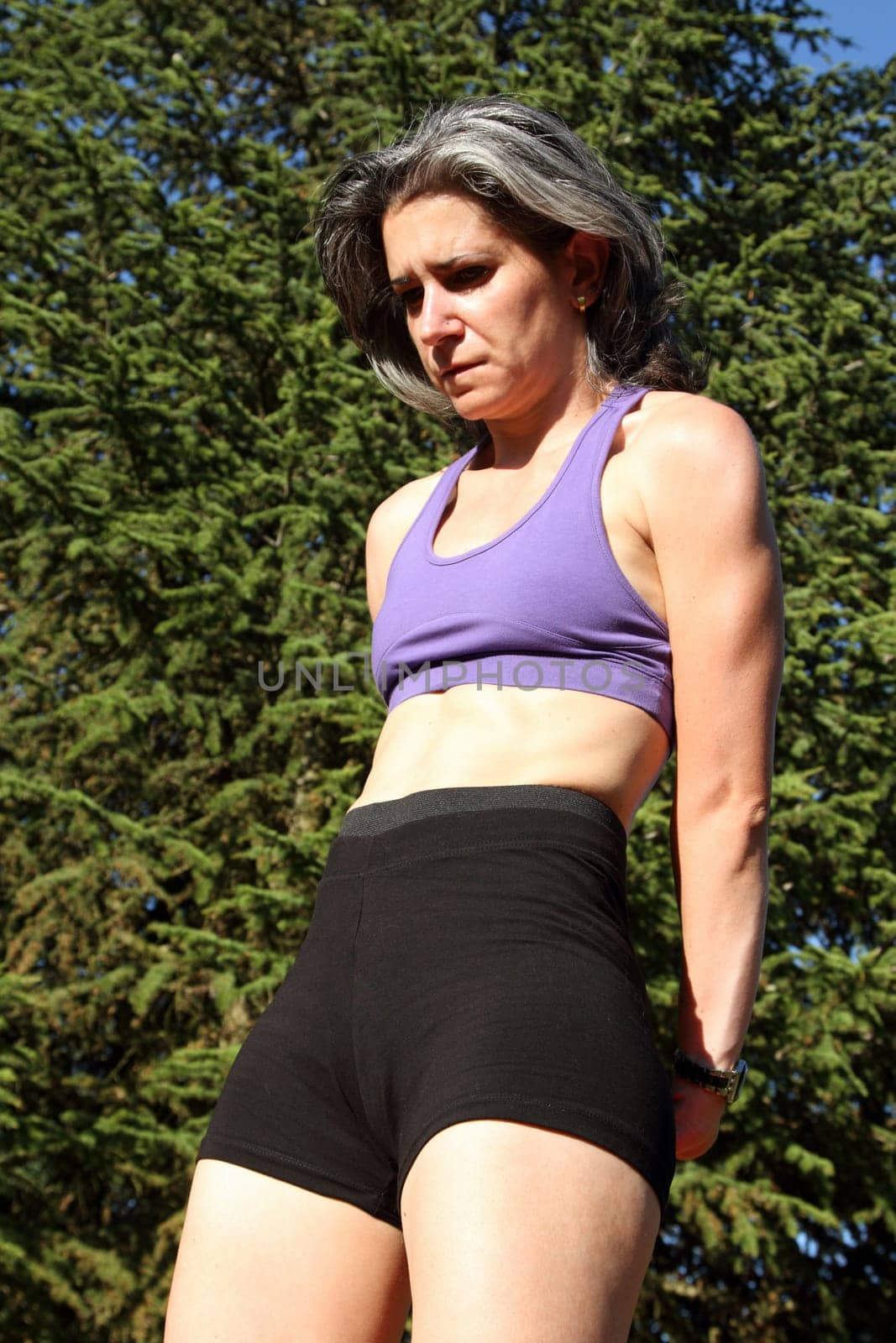 details of a session of stretching and pilates with a sexy girl