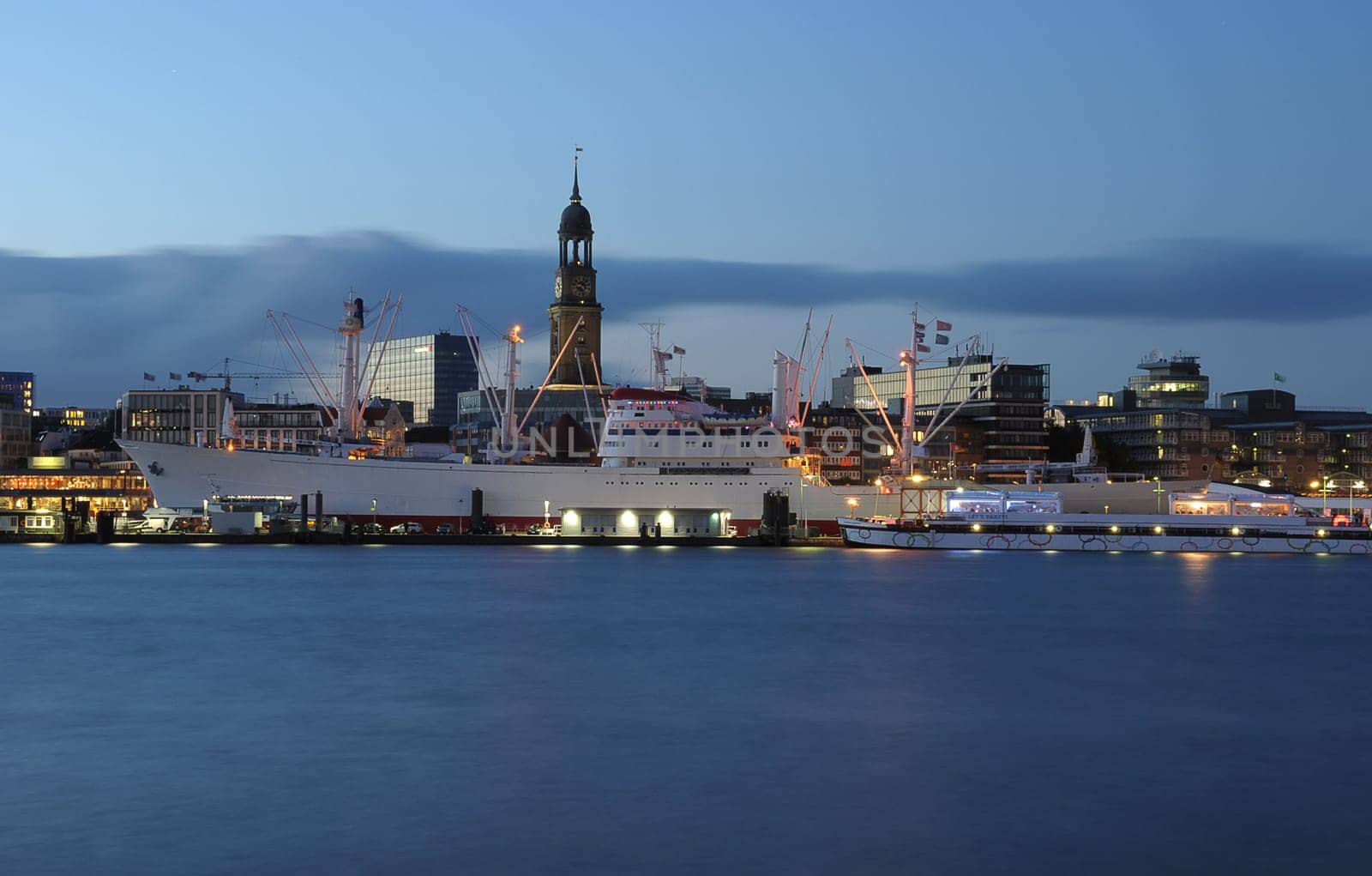 Harbour view at night