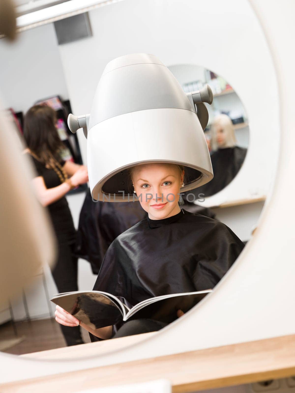Young girl waiting at the Beauty Spa
