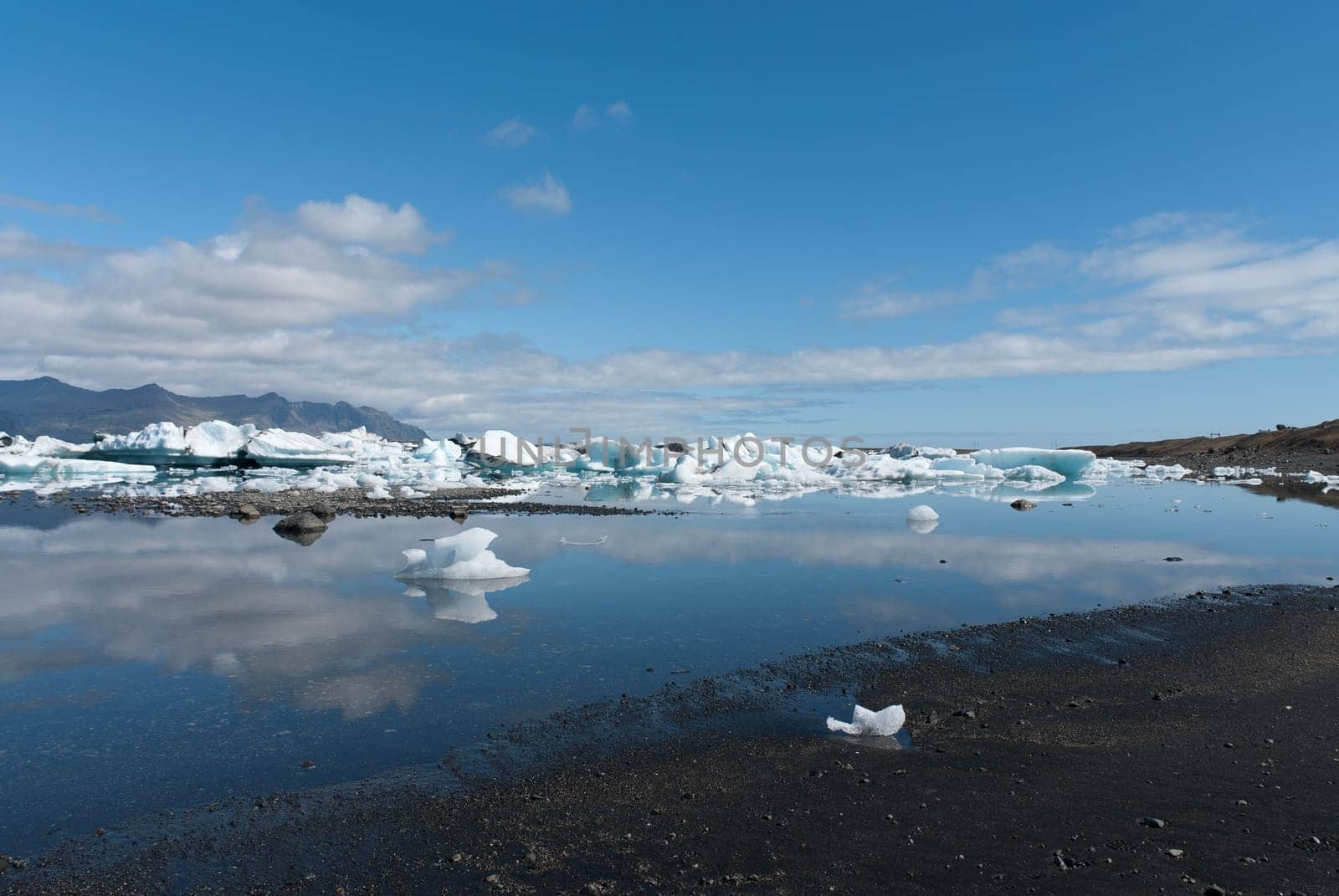icebergs on the lake in Iceland Jokulsarlon