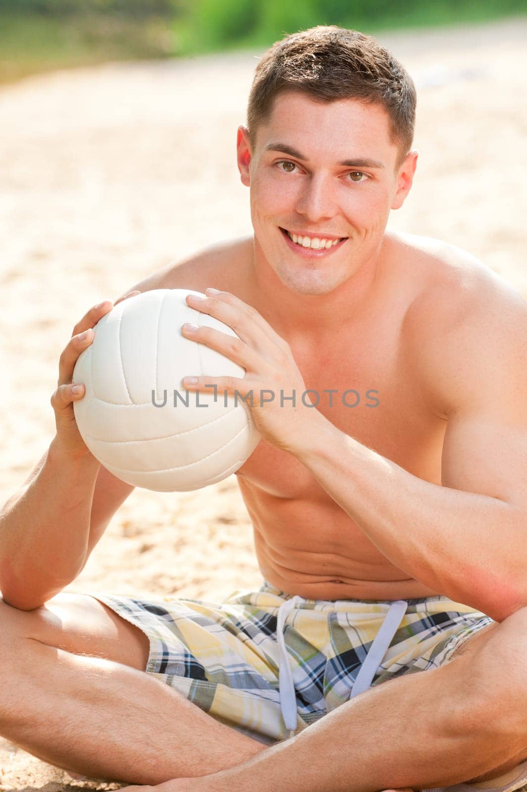 Young man on the beach
