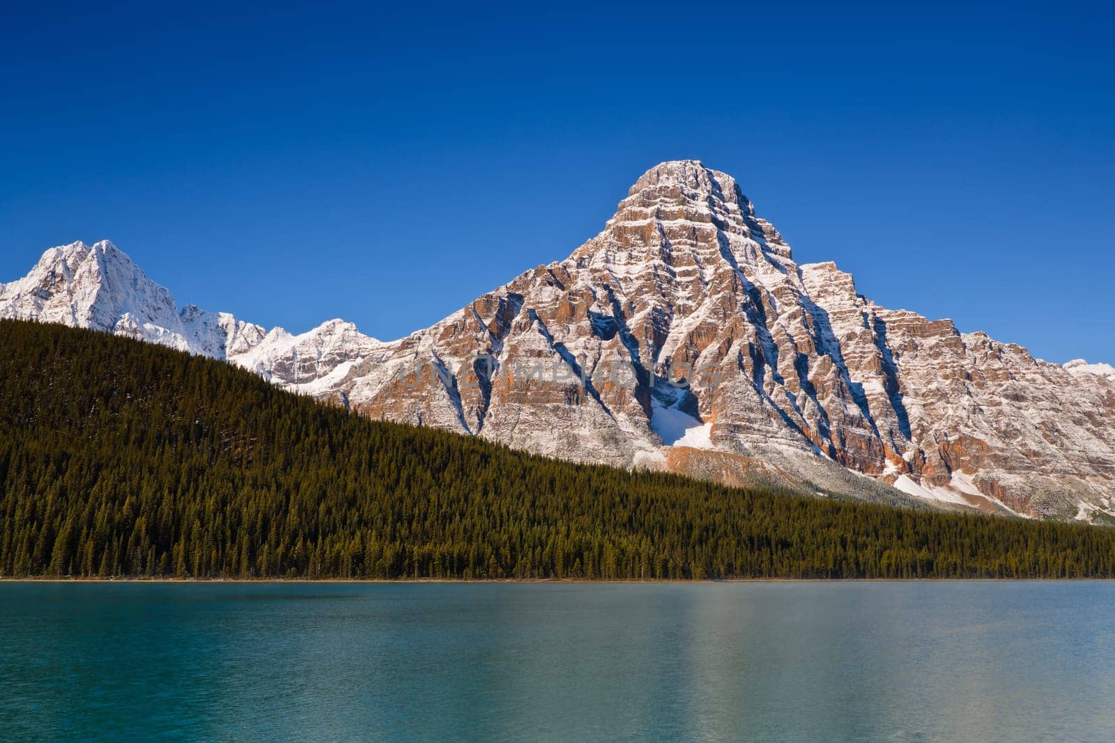 Mount Chephren and Waterfowl Lake, Icefields Parkway, Banff National Park, Alberta, Canada
