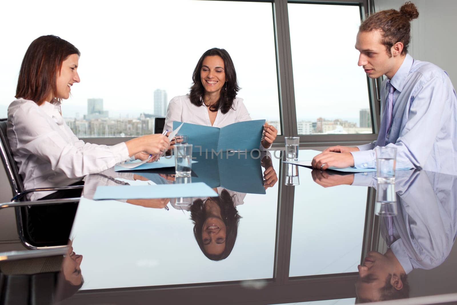 Meeting in the conference room