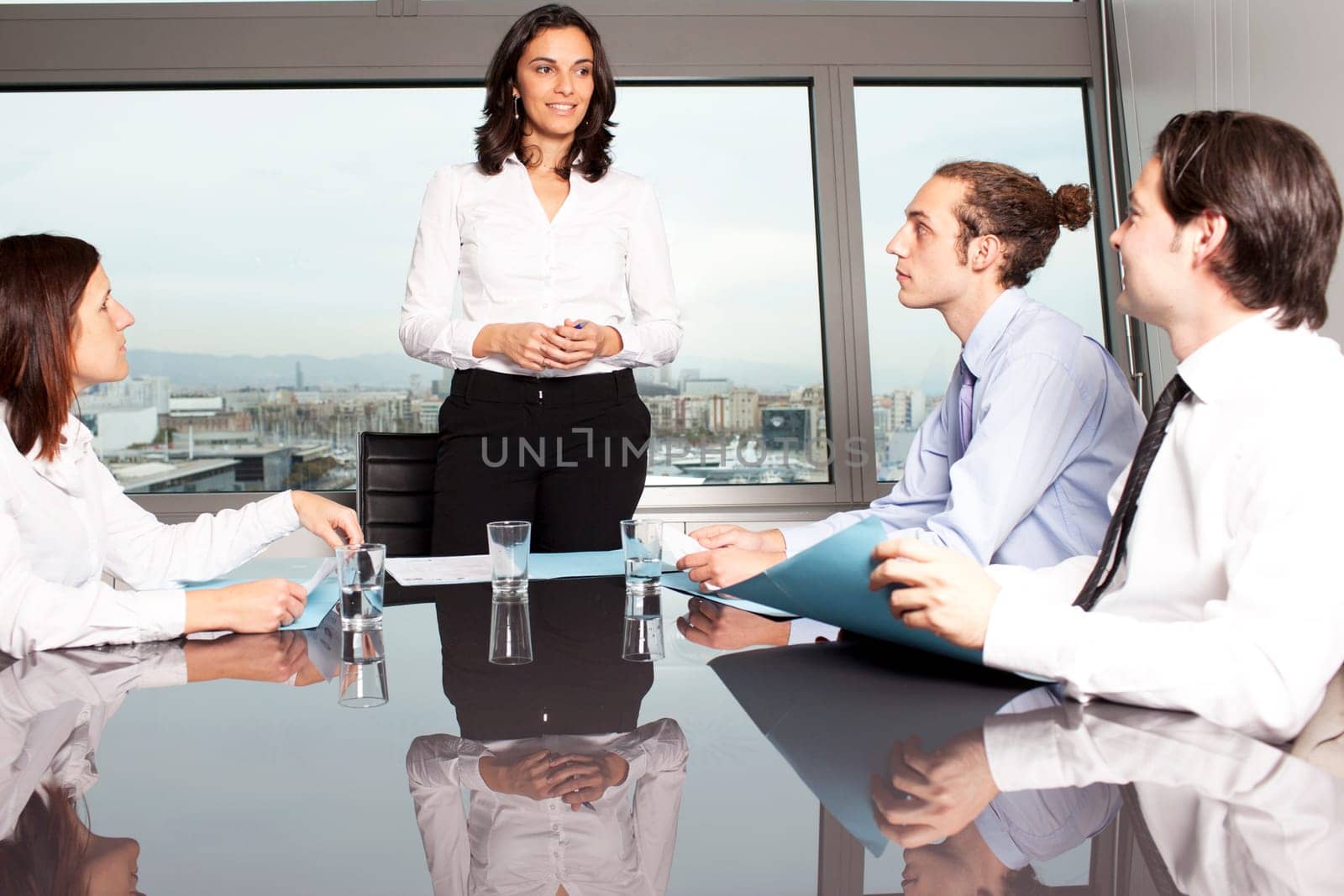 Meeting in the conference room