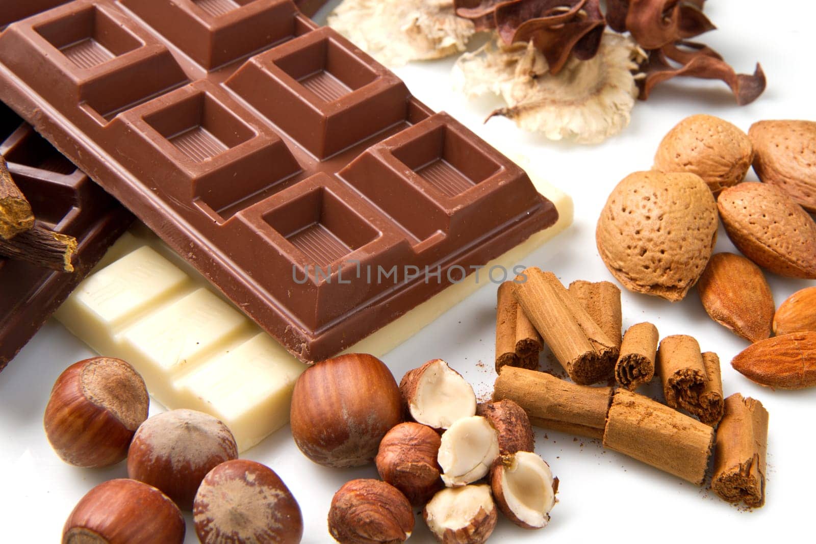 different kind of chocolate with ingredients