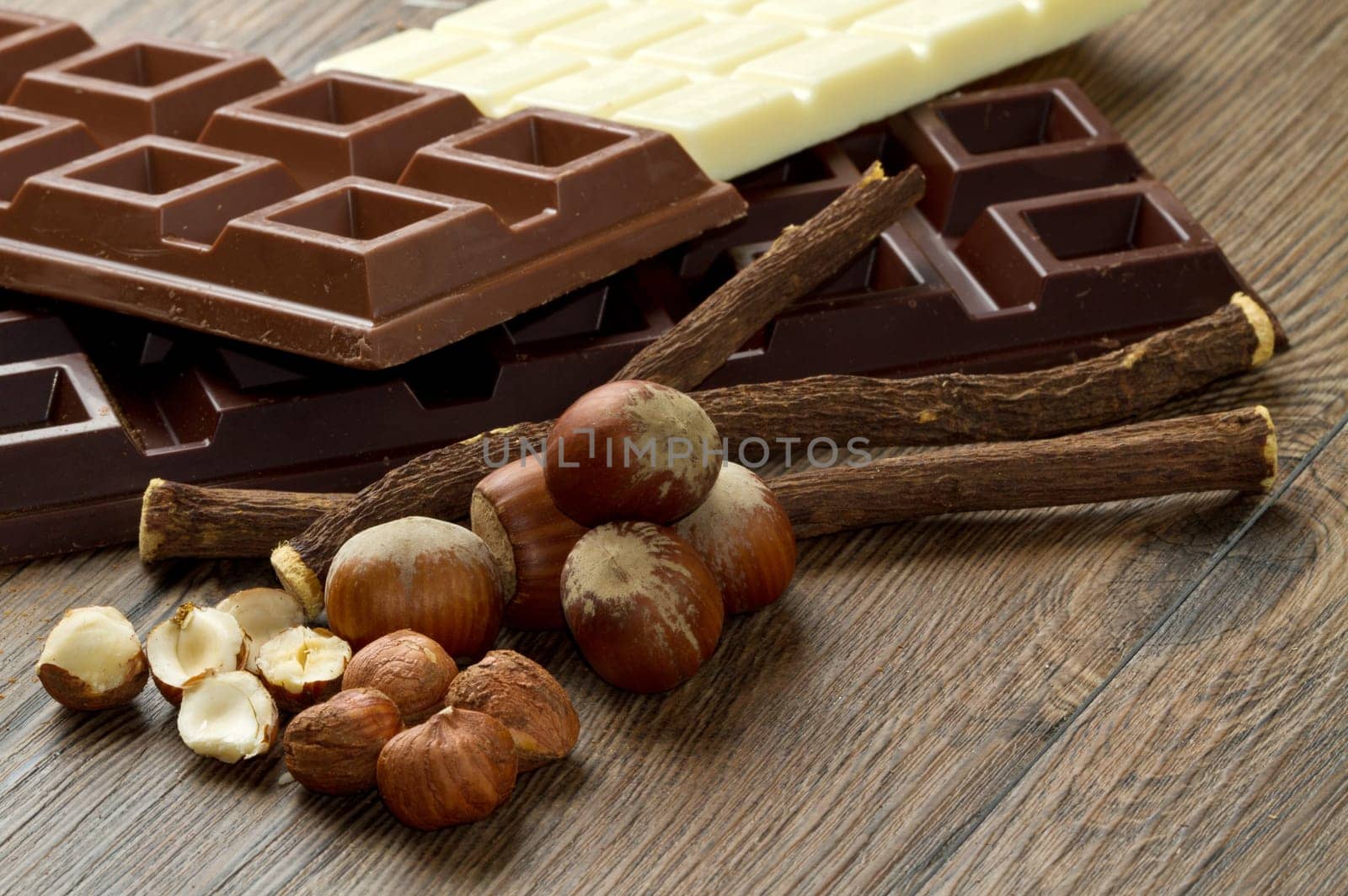 different kind of chocolate with ingredients