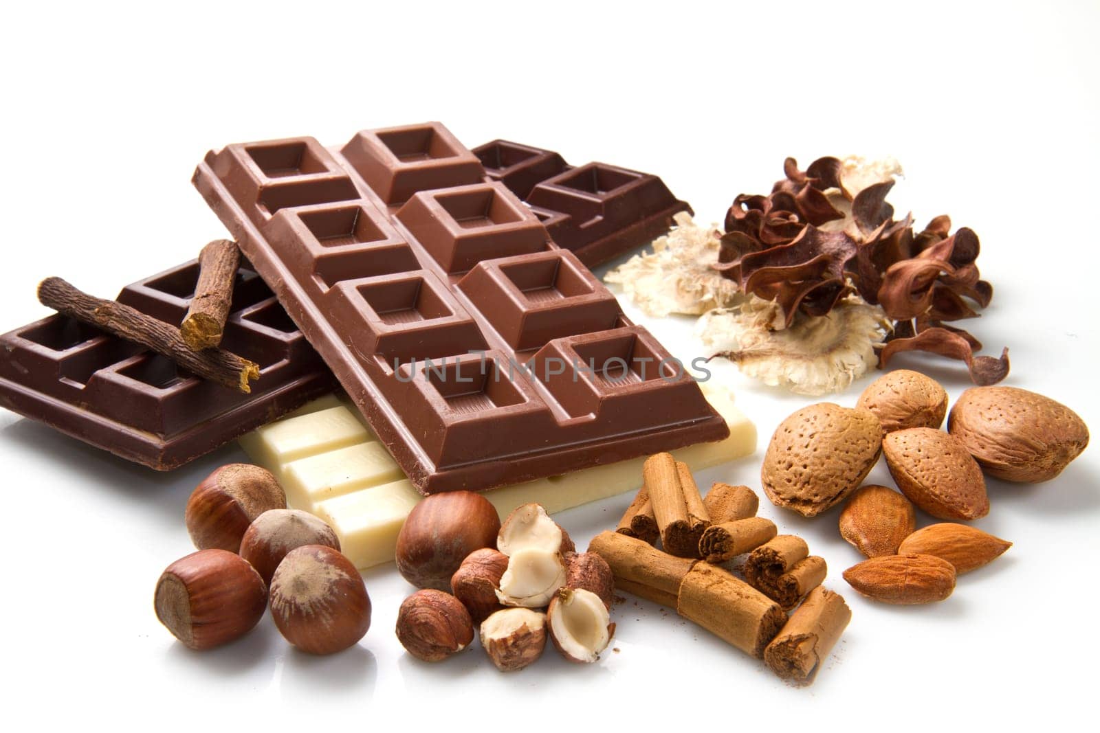 different kind of chocolate with ingredients