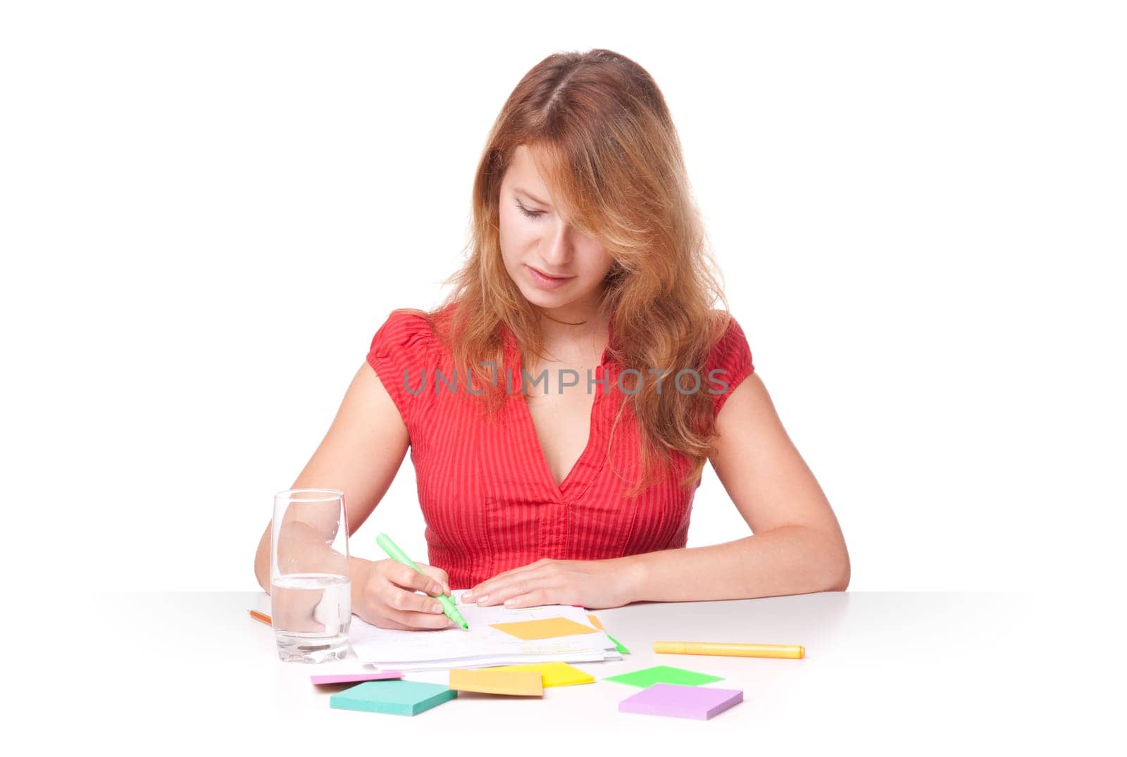 College student studying (swot up) for exam
