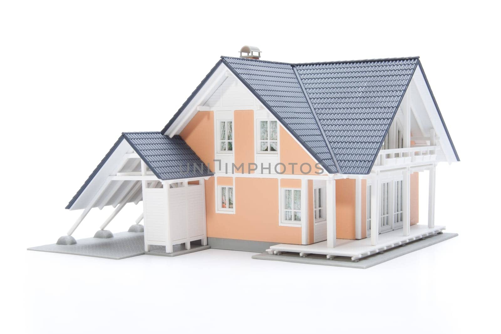 Model of the house isolated on white background