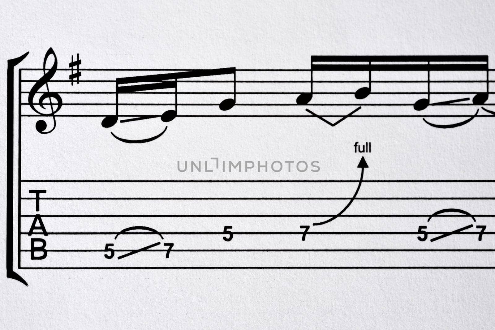 Guitar tablature