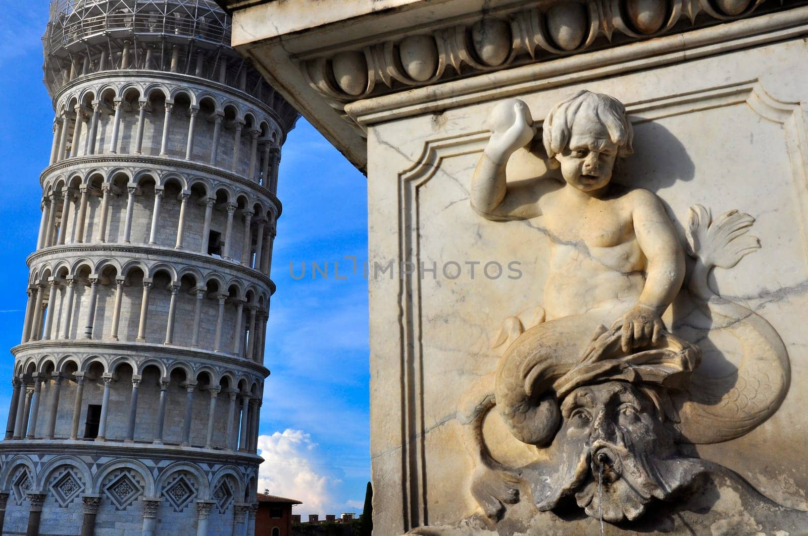 The leaning tower of Pisa, in Italy