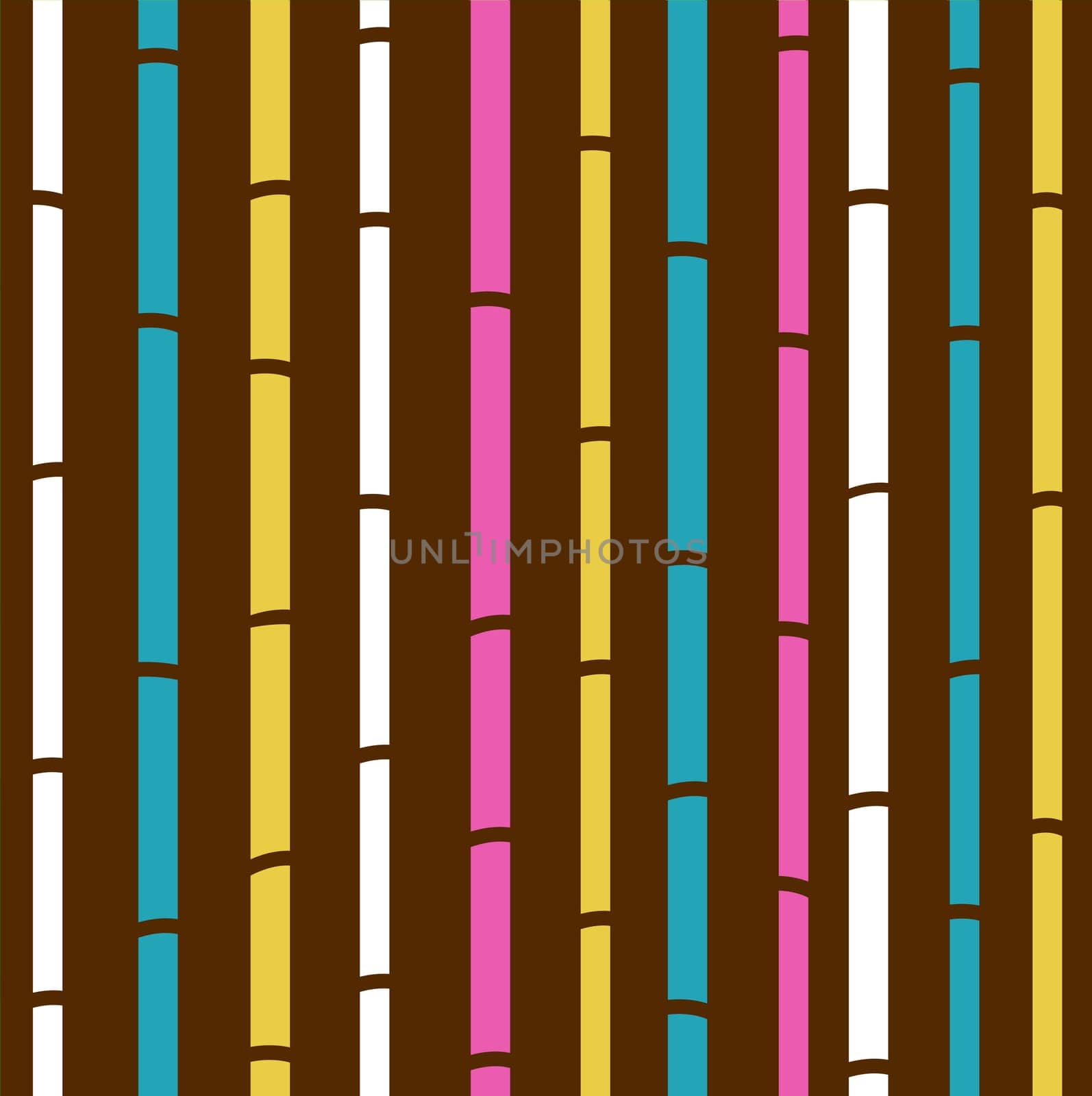 Fresh colorful bamboo pattern stripes - retro vector background.