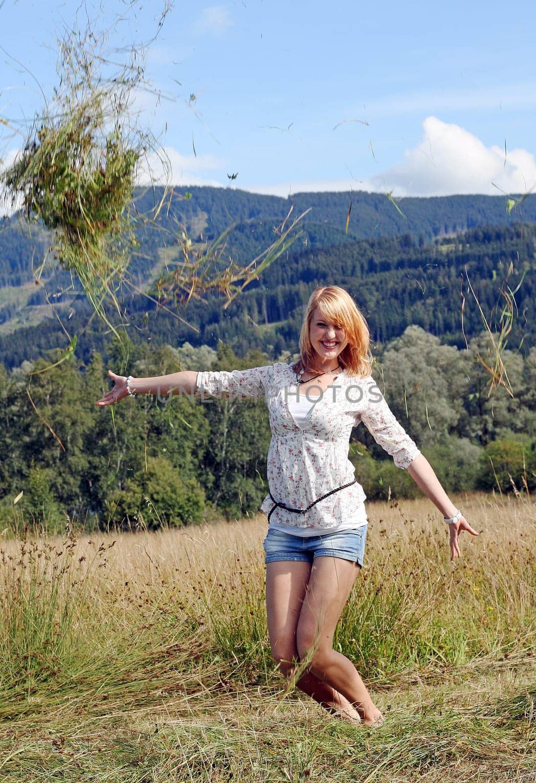 Bavaria - Joy and fun in freshly mown hay