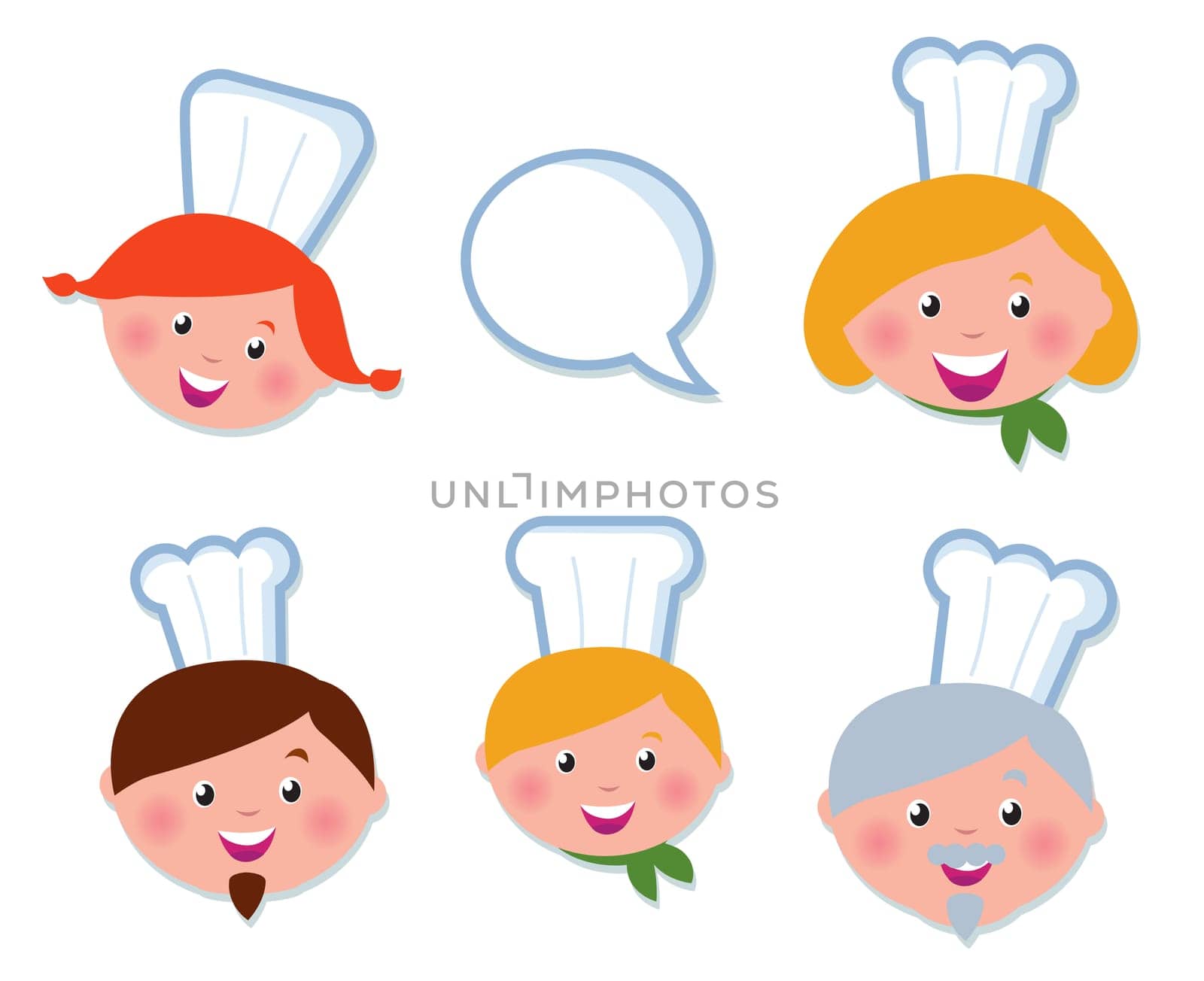 Vector Icon set - Food Service, Chef family.