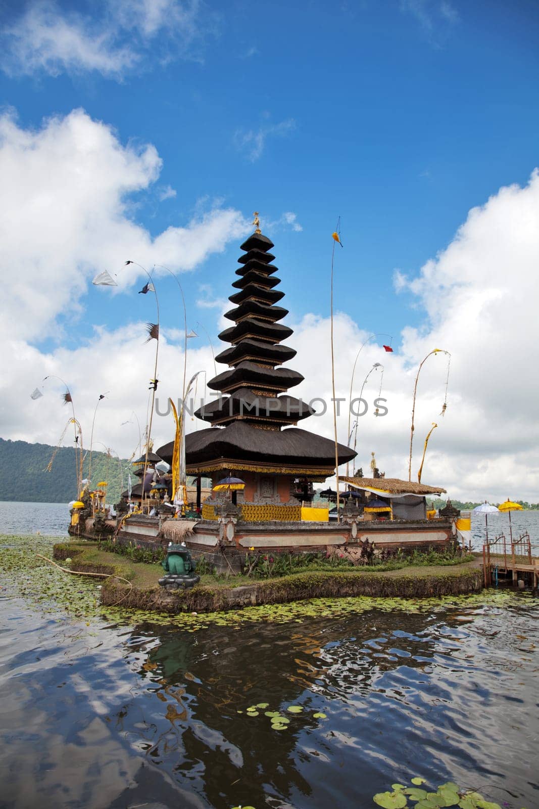 Pura Ulun Danu temple on lake, Bali Indonesia