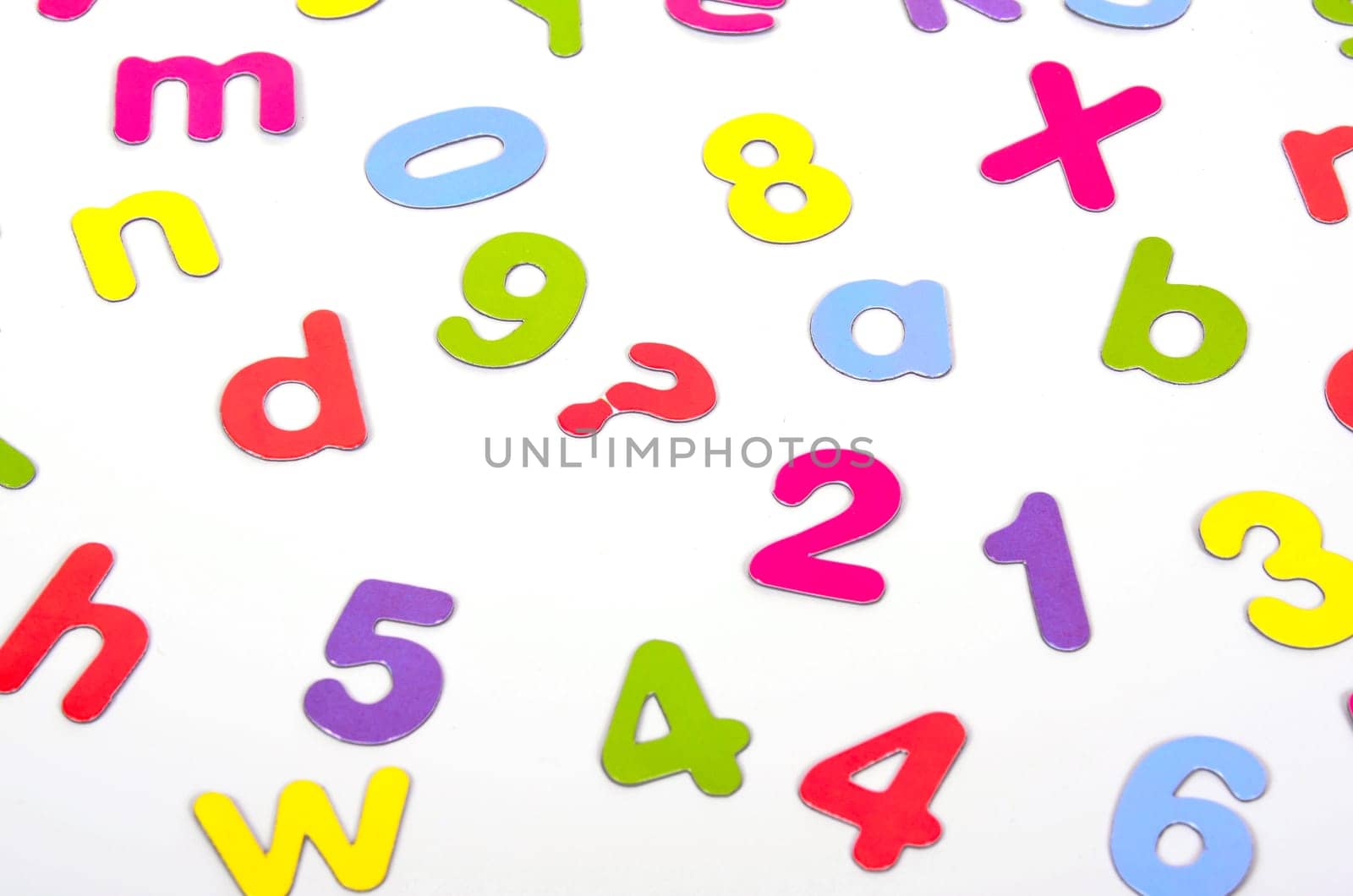 School Brushes Letters Numbers Pens Colorful
