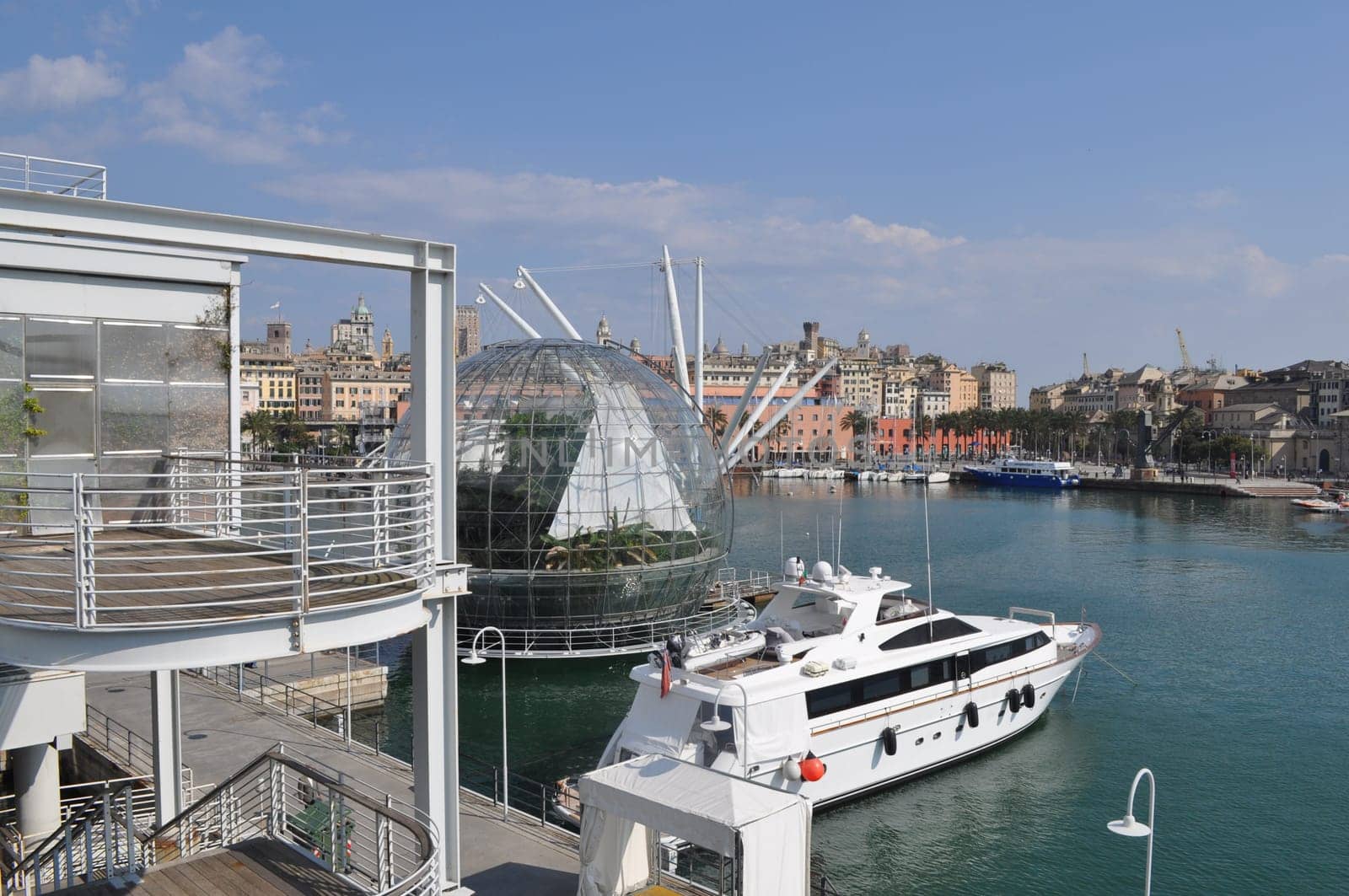 View of the Harbour in Genoa, Italy