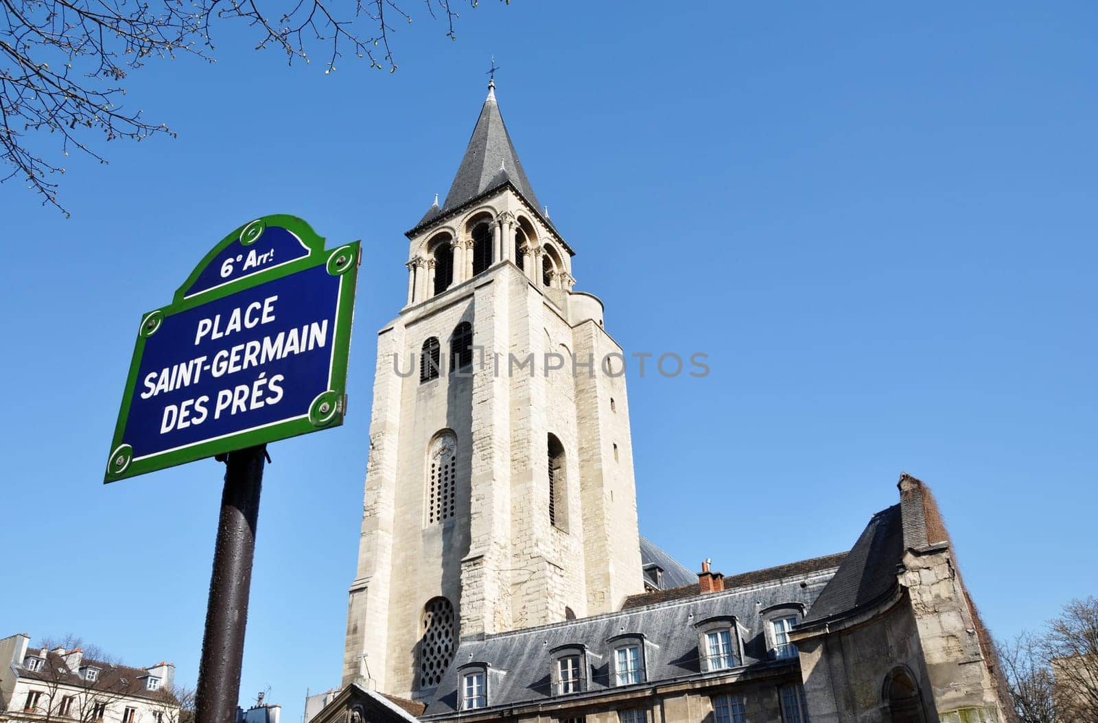 Saint-Germain des Prés church in Paris, France