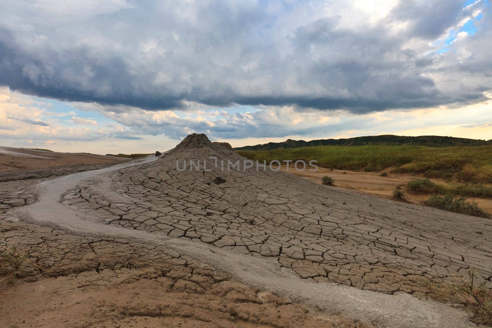 strange landscape produced bu active mud volcanoes