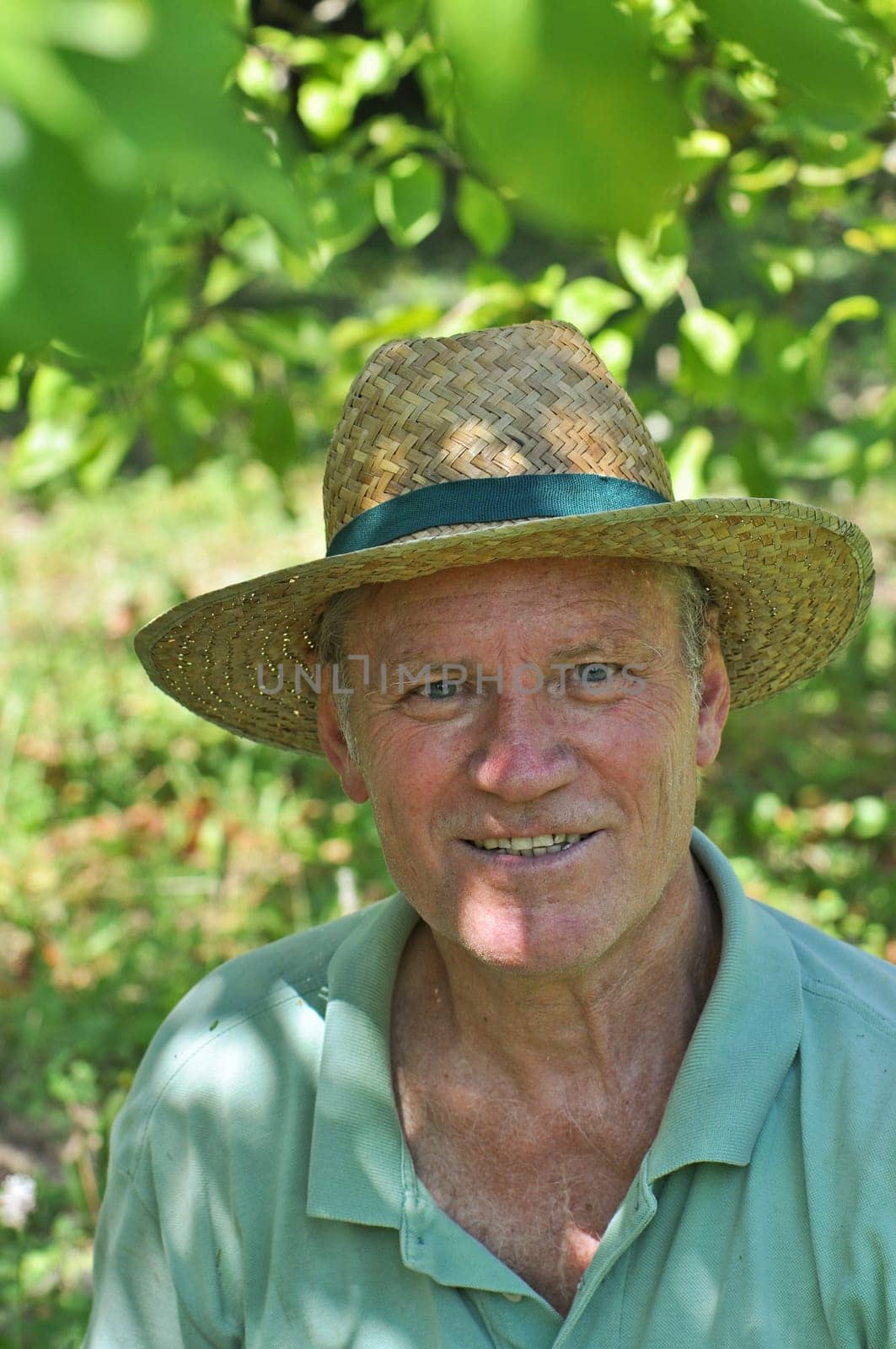 Senior in the garden