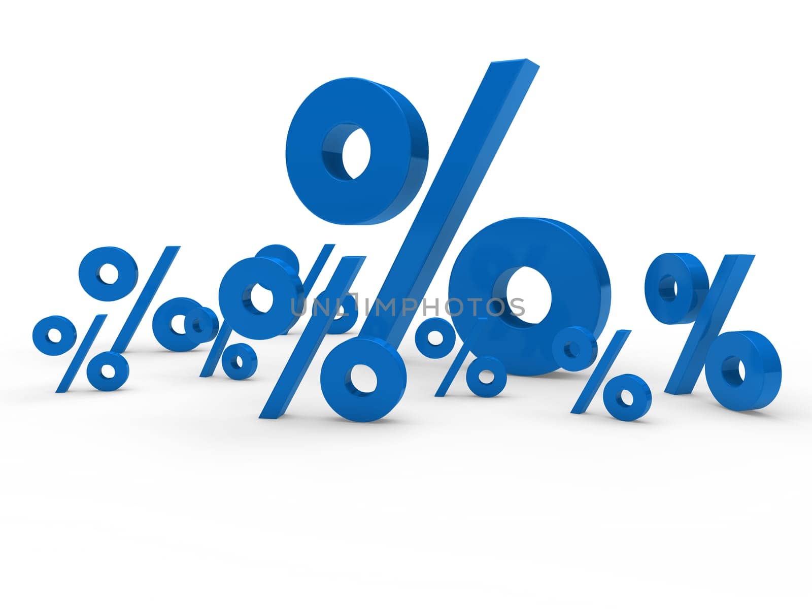 3d blue sale percent sign price discount