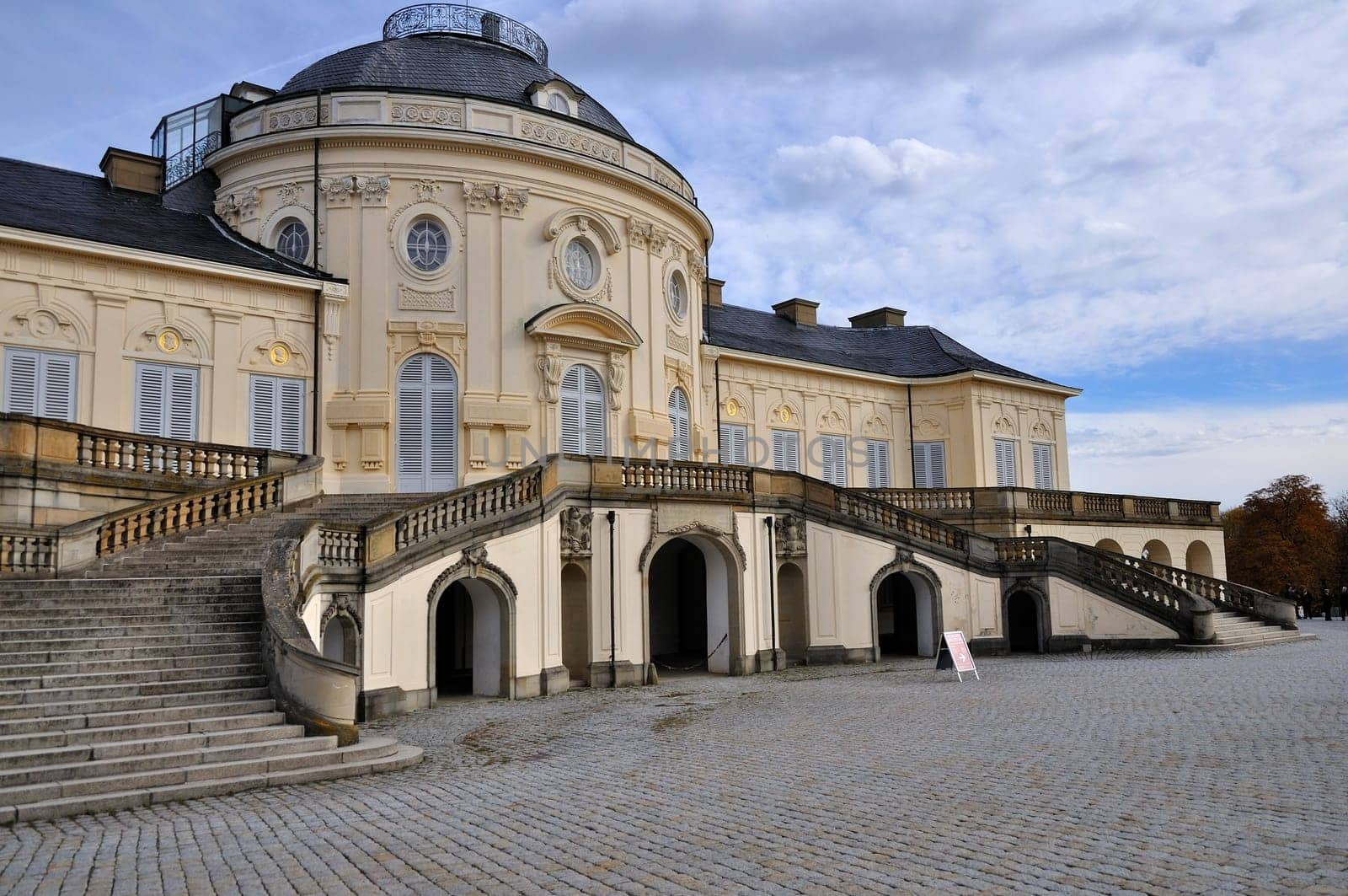 schloss solitude courtyard facade, stuttgart