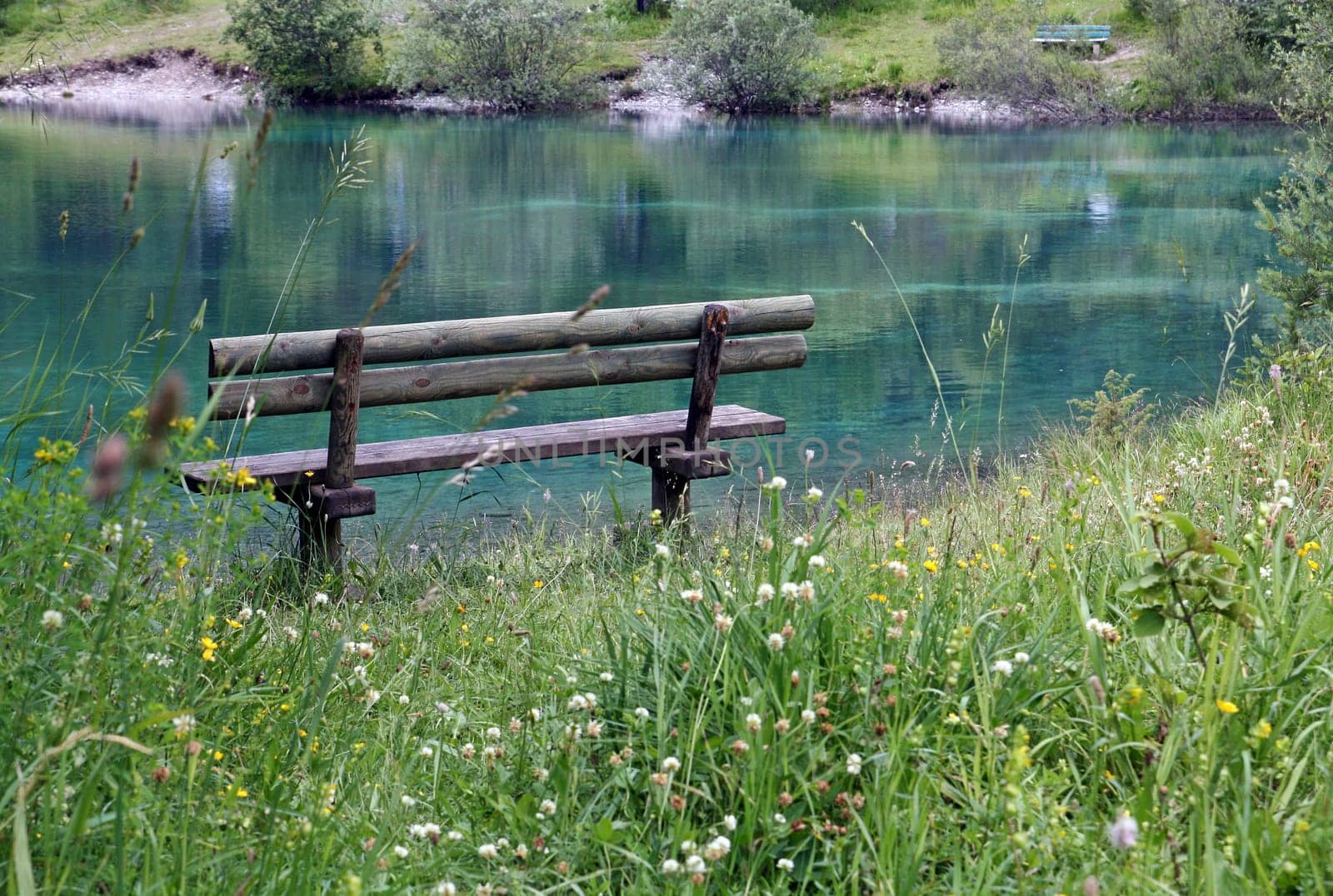 The bench by the lake