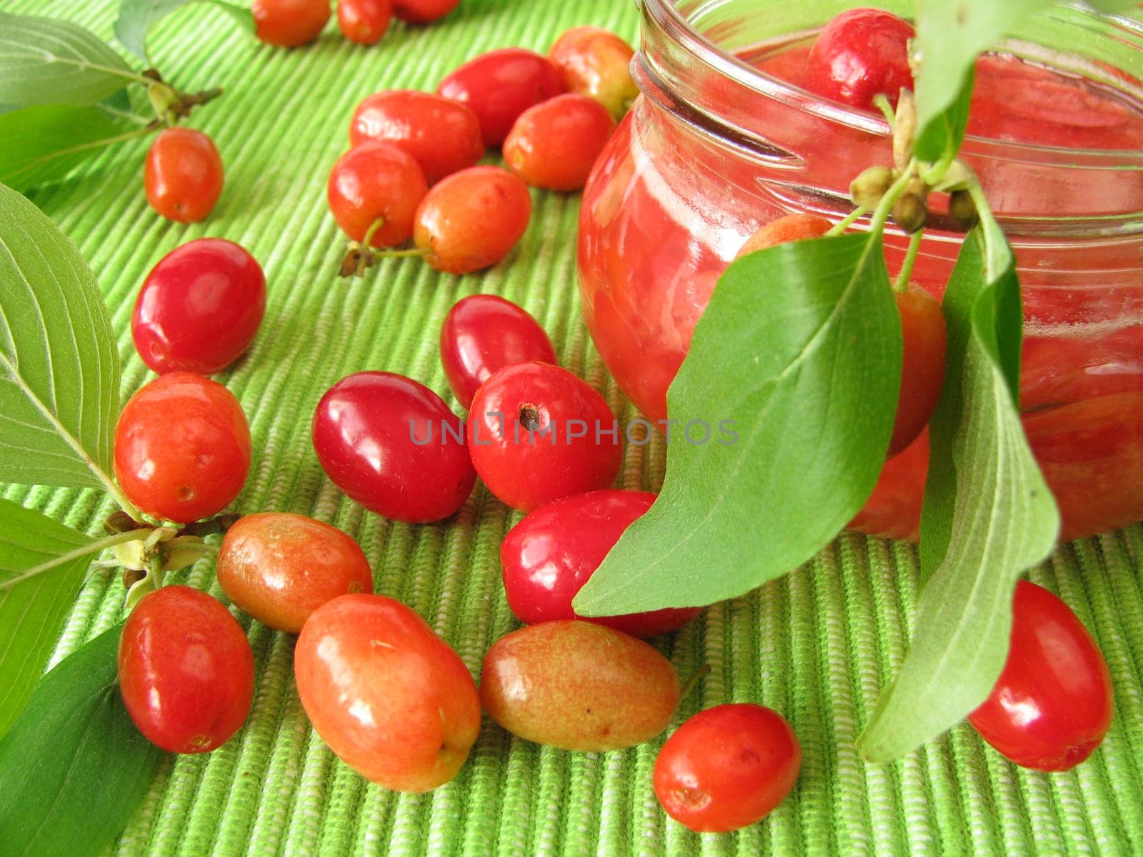 Jam with cornelian cherries