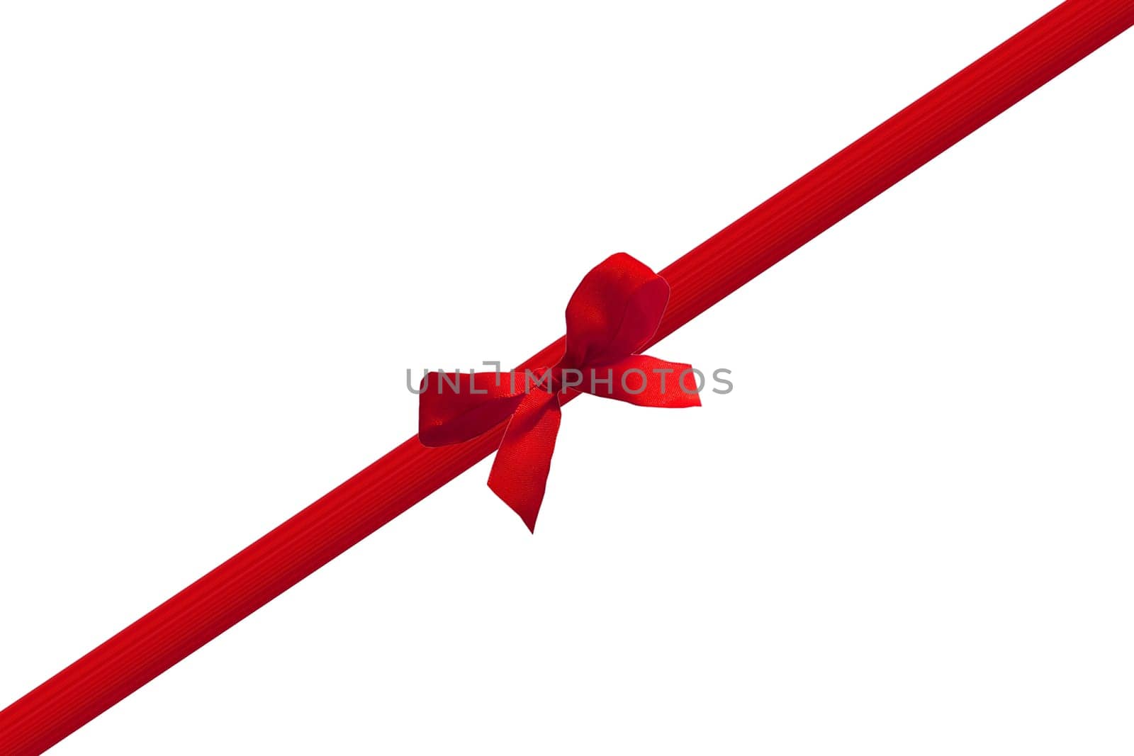 Ribbon with bow diagonally