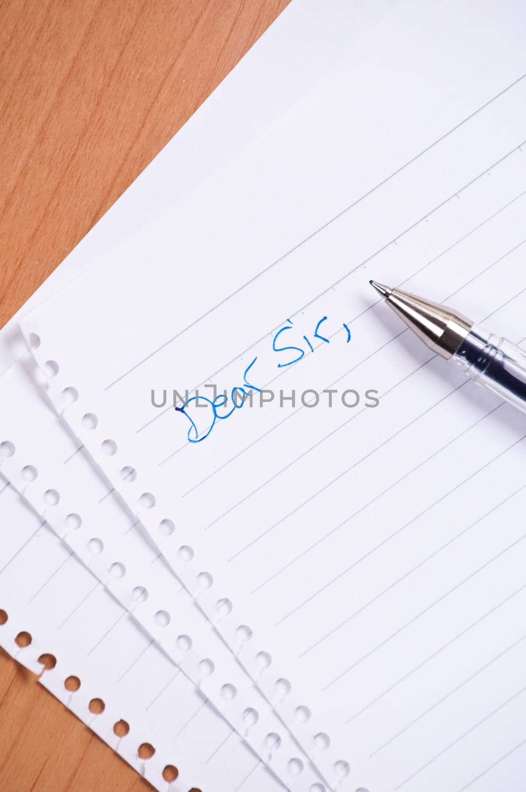 A letter writing to Friend on white lined paper