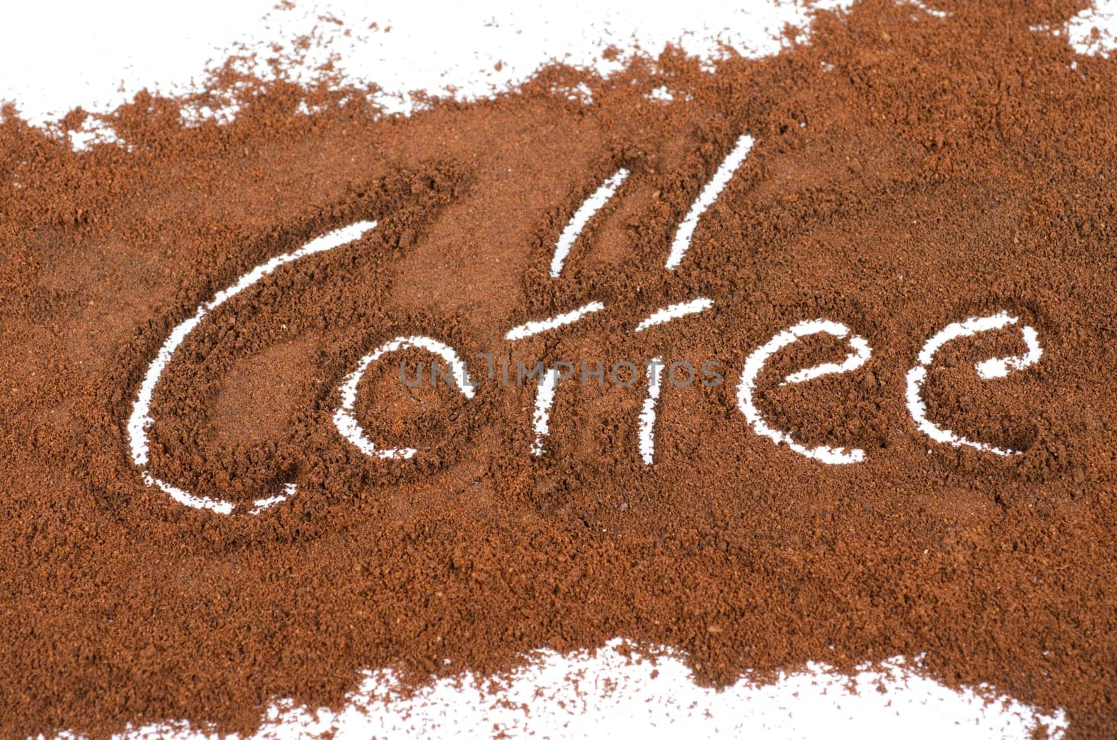 milled coffee sign on a white background